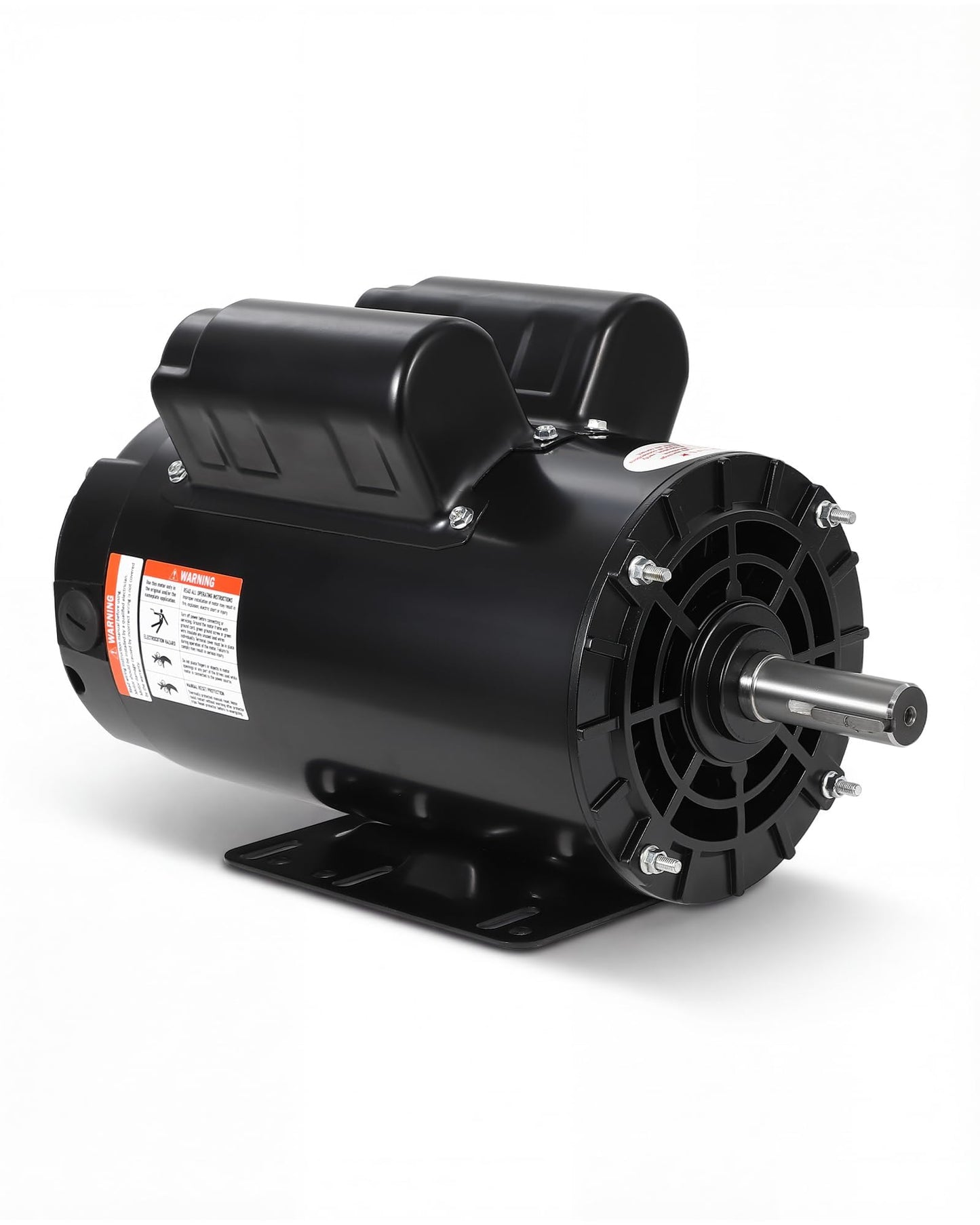 3HP SPL Air Compressor Electric Motor, 230V 17.6Amps, 56 Frame 3450RPM, 5/8“ Keyed Shaft, 1.88” Shaft Length, Single Phase, CW/CCW Rotation, Powerful Motor for General Equipment