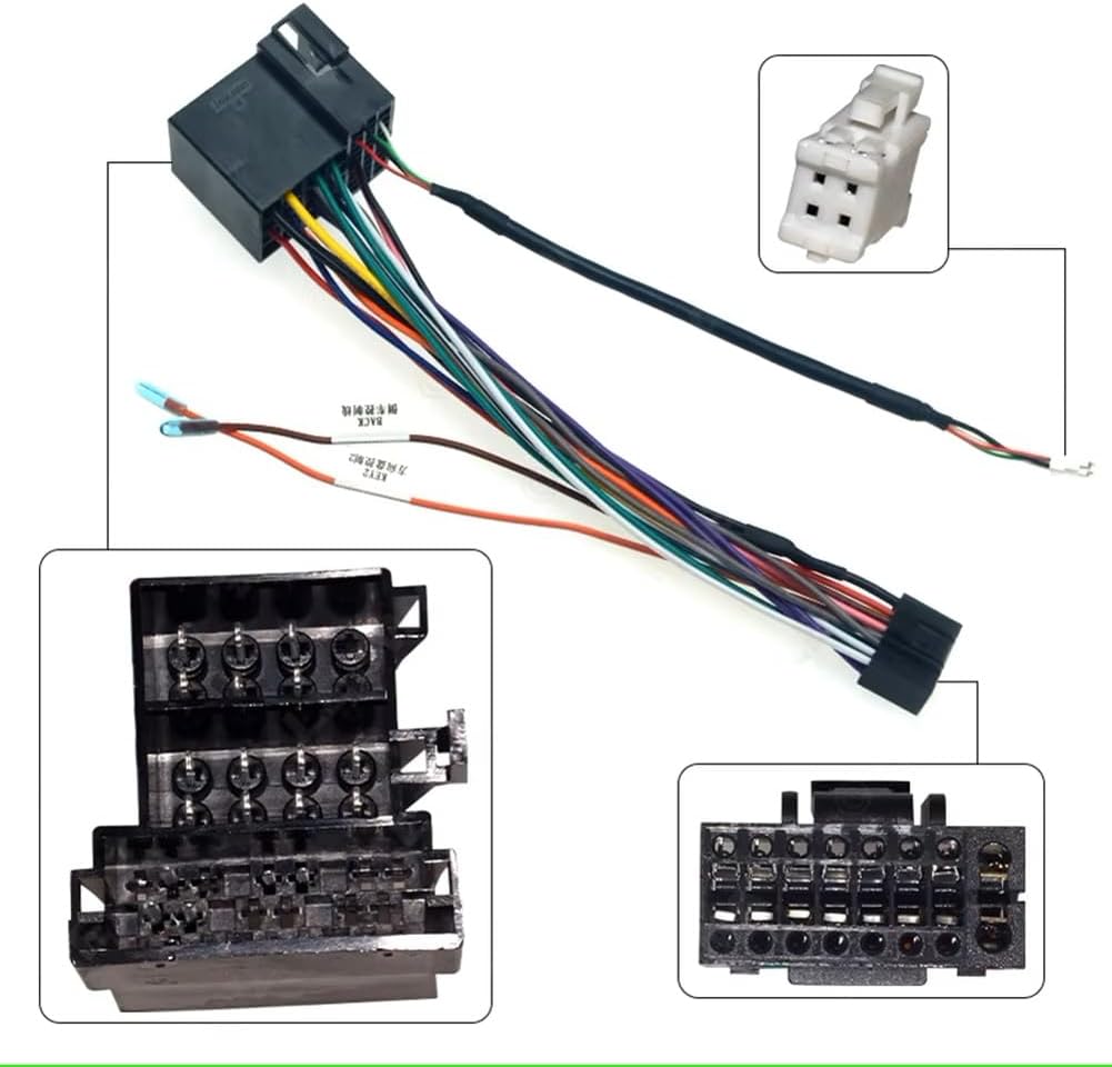 weevoo 16 Pin ISO Car Radio Stereo Wiring Harness Adapter Replacement for Hyundai Verna Accent Kia Android Car Radio