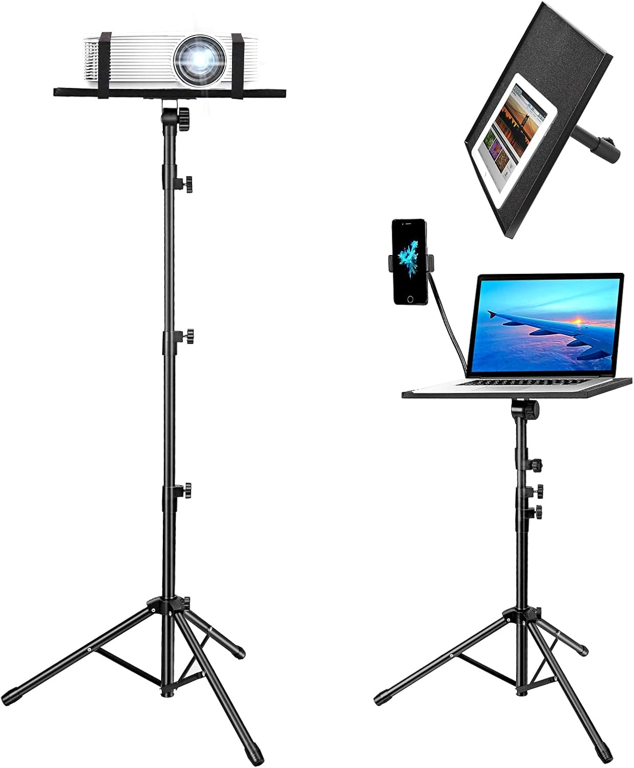 Kereal 25 50 Inch, Laptop Projector Tripod Stand, Universal Portable Floor Holder Mount Stand for DJ