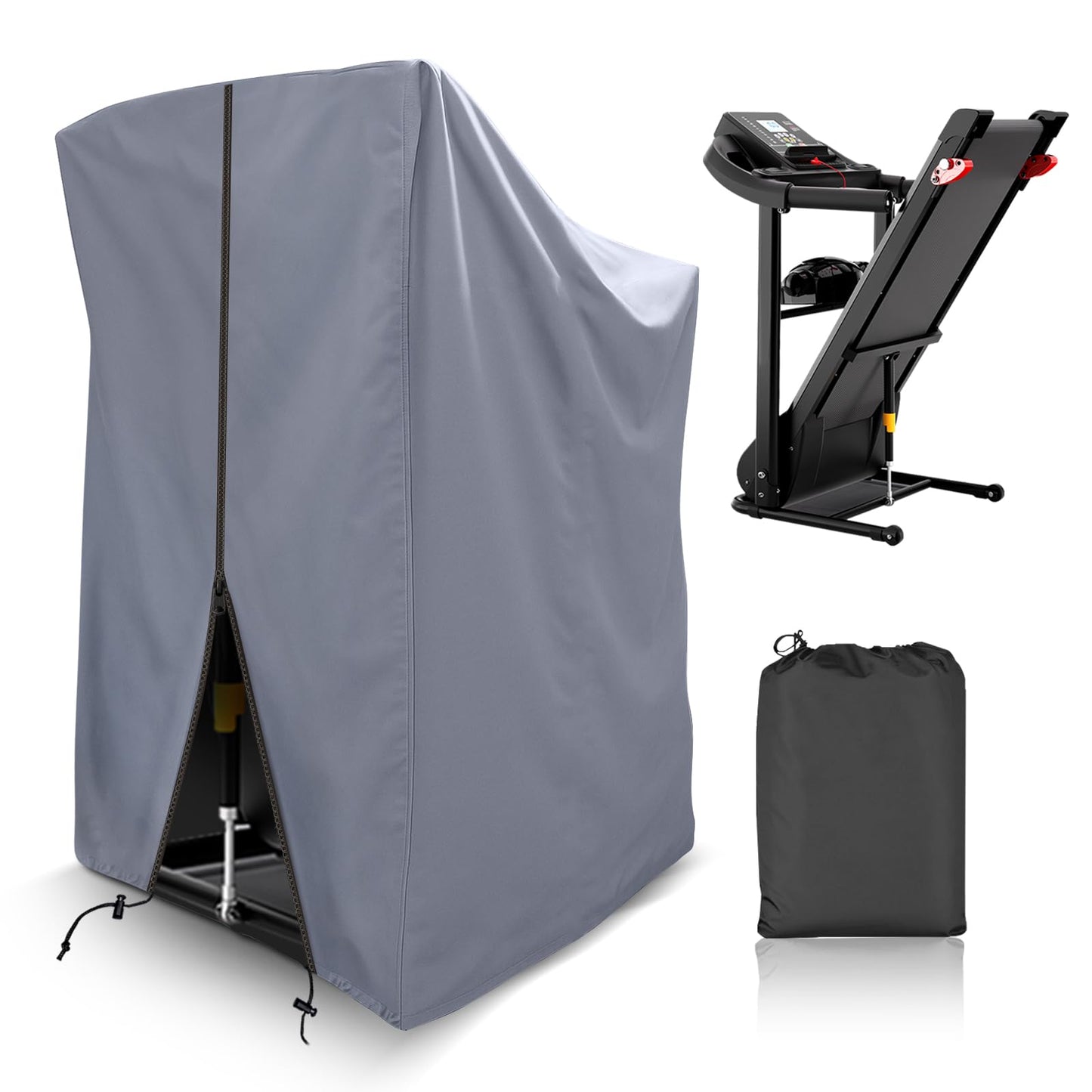 XYZCTEM Treadmill Cover, Dustproof Waterproof Folding Treadmill Cover, Fit for Most Indoor Outdoor Sunscreen Fold-able Treadmills, Grey