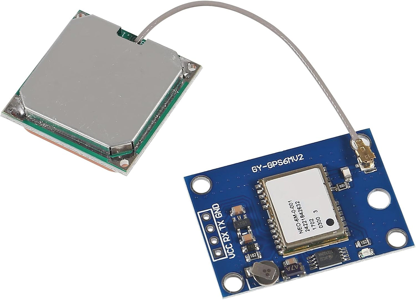 AITRIP 2PCS GY-NEO6MV2 NEO-6M 3V-5V 2.5 GPS Flight Controller Module with Super Strong Ceramic Antenna EEPROM APM