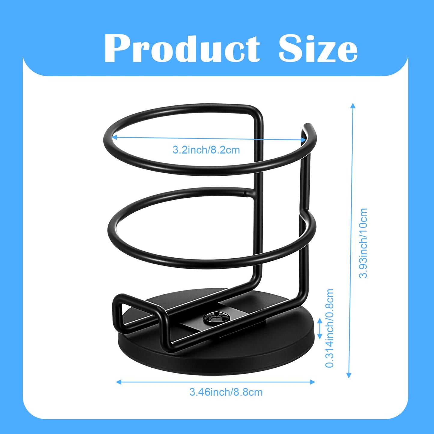 2 Pack Magnetic Cup Holder, Heavy Duty Metal Drink Holder, 3.46 inch/8.8 cm Strong Magnetic Base, Magnet Cup Caddy for Refrigerator Treadmill Truck Boat Bus Car