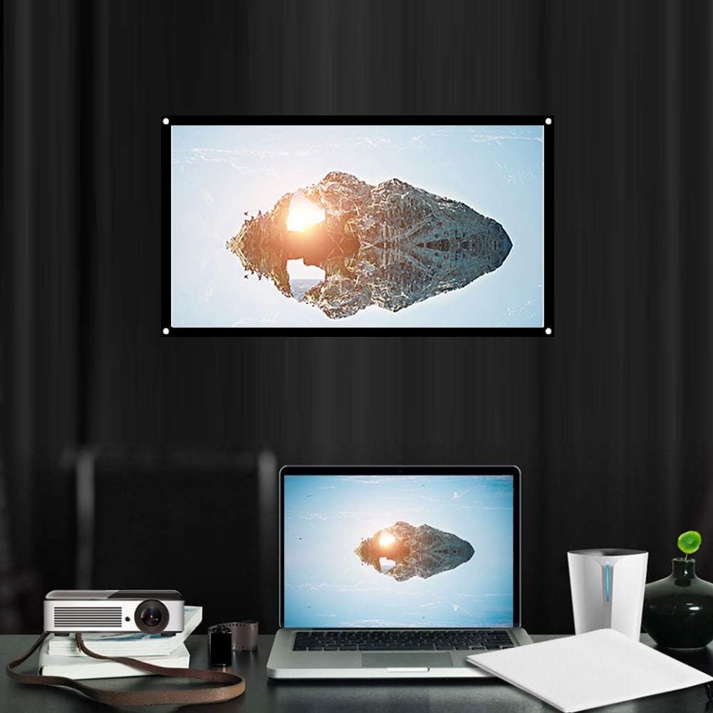 Tbest 72 Inches 16:9 Screen(72 inches) Camping Projector Screen for Tent,Projector Screen Thicken Portable Non Crease