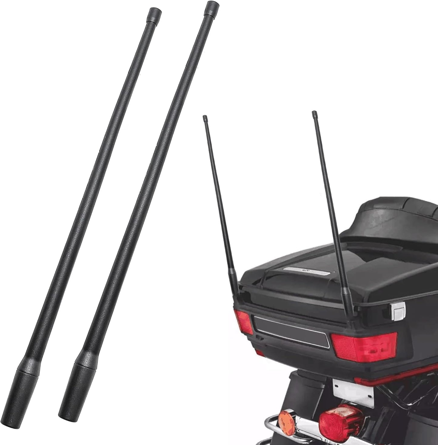 Anina 2PC 13 Inch 1998-2022 Antenna Mast for Harley Davidson Motorcycle Aerial Antenna for FM/AM Radio Signal Reception
