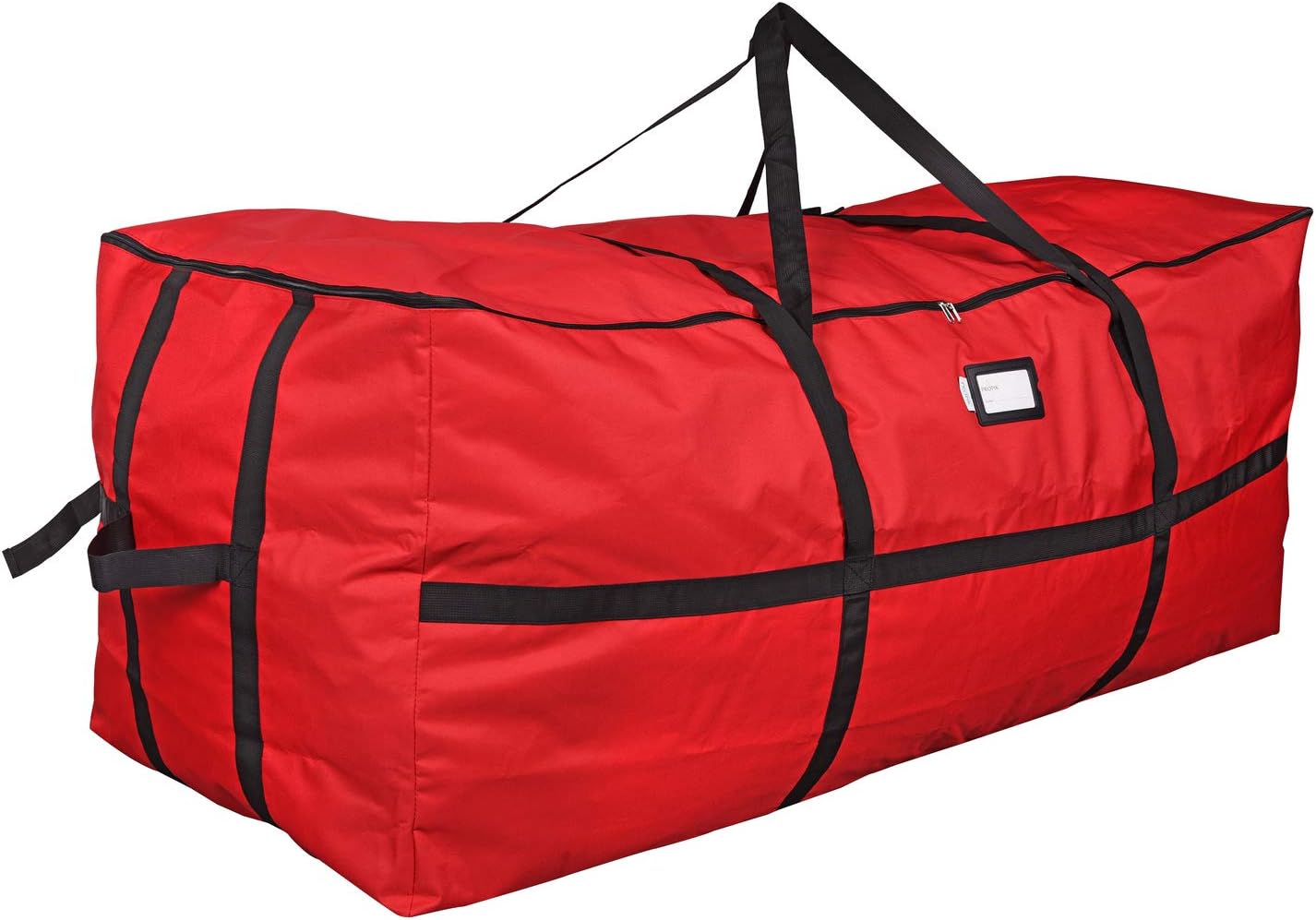 ProPik Christmas Tree Storage Bag - Heavy Duty Container for 9 Ft. Disassembled Trees | 24" H x 24" W x 60" L, Red