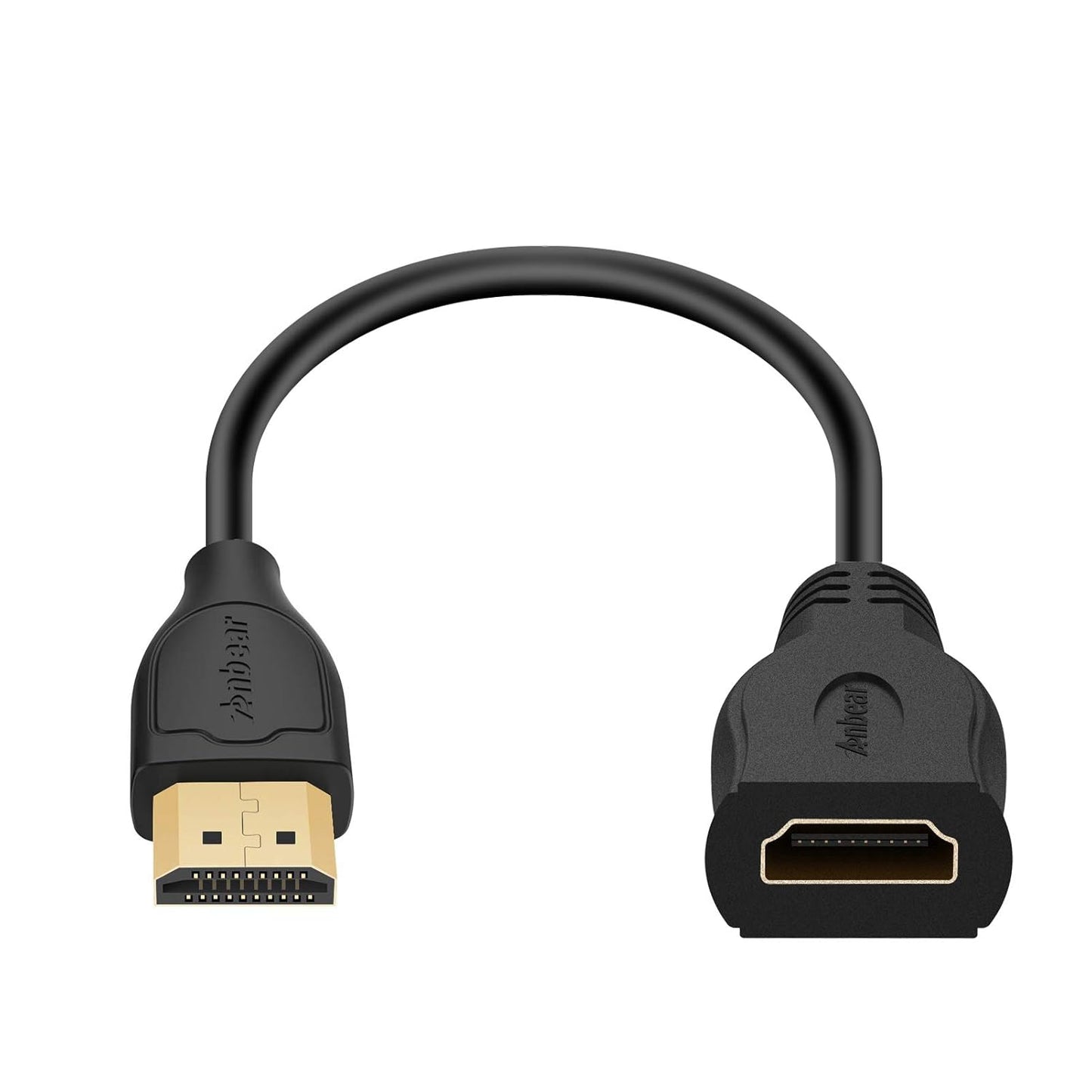 4K 1FT (2 Pack), 4K@60HZ 360, PS5, PS4, HDMI Extension Cable High Speed HDMI Extender (Male to Female) Compatible
