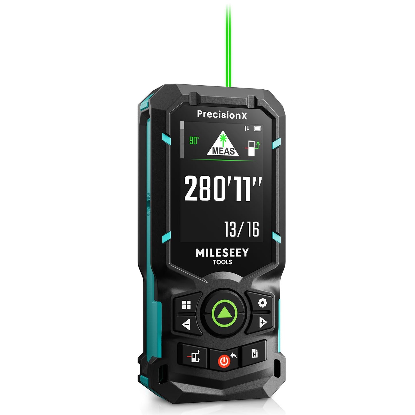 MILESEEY S50 Green-Beam Laser Distance Measure - 400ft Laser Measure, P2P, Side-Laser Alignment, Rechargeable, 2.4" IPS Backlit Display, Area/Volume Measurement, 8 Units, Indoor&Outdoor
