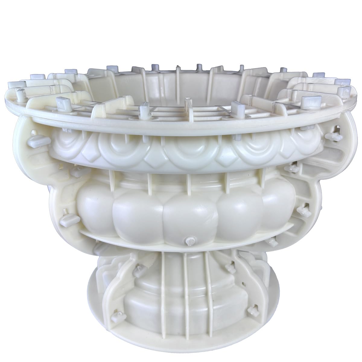 Extra Large Round Planter Molds, ABS Concrete Planter Molds for Garden Decor, Heavy-Duty Reusable Flower Pot Mould (60CM)