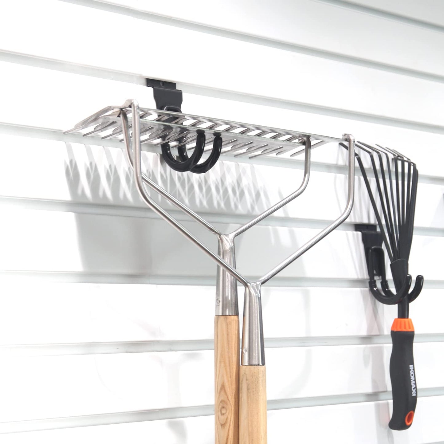 ATOOLA Slatwall Hooks, Heavy-Duty Slatwall Accessories, Black Slat Wall J Hooks, 8 Pack
