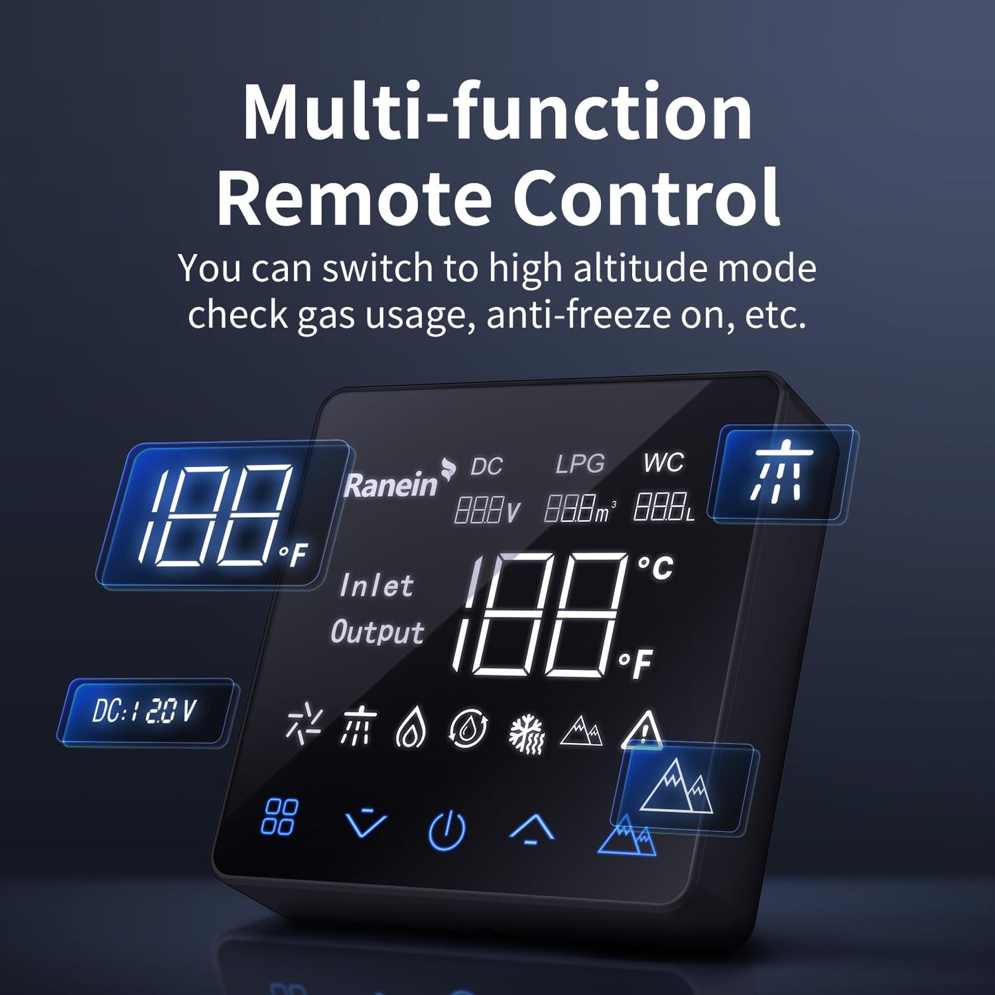 Gen II Ranein On-Demand Propane RV Tankless Water Heater, 15×15 White Door & Remote Control, High Altitude Compatible, CSA Certified, Summer Comfort Optimized, Perfect for Moderate Usage
