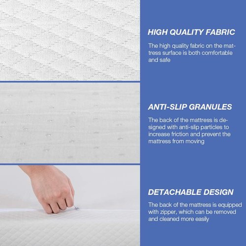 FDW 8-Inch Queen Mattress - Medium Firm Gel Memory Foam | CertiPUR-US Certified | Pressure Relief & Cooling Foam