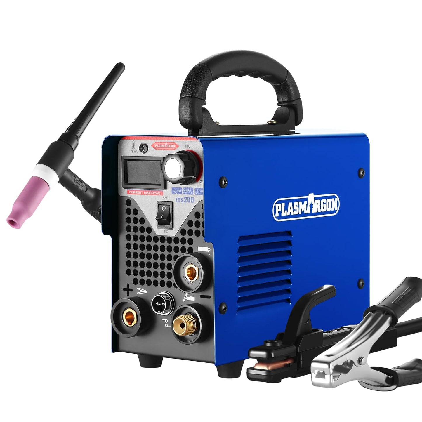 PLASMARGON ITS200 110V/220V 200A 2-IN-1 TIG/Arc Stick MMA Welder Machine,IGBT Inerter LED Display With Lift TIG Torch ARC WelderMachine,Hot Start Portable MMA Welder Machine,DIY/Beginner Friendly