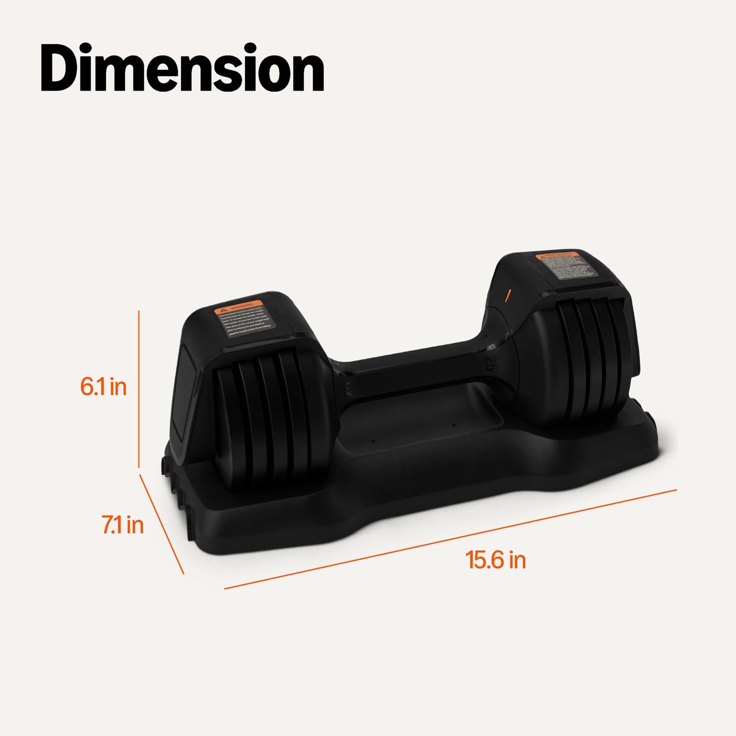 Amazon Basics Adjustable Dumbbell with 5 Weight Options, 25 lb, Single Dumbbell, Black