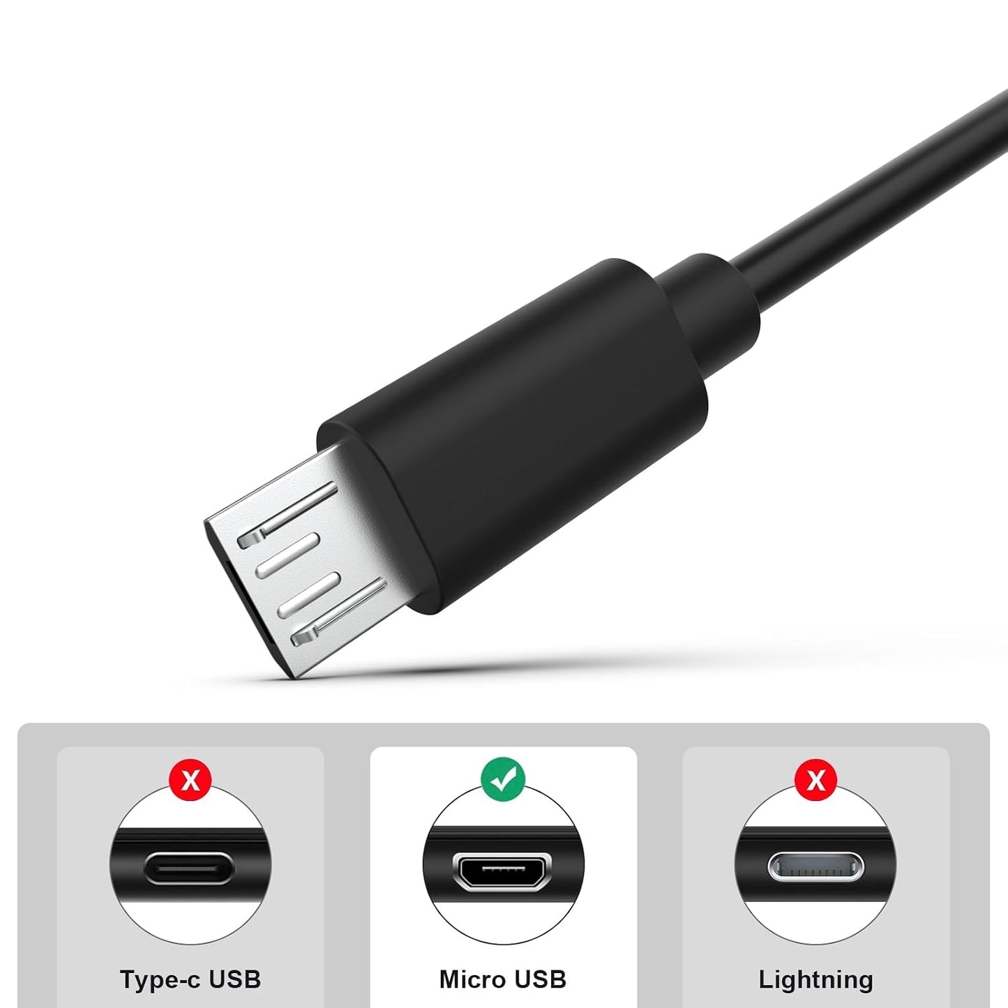 10FT Micro USB Power Cord Compatible with Amazon Fire TV Stick, Fire TV Cube Extra Long Charger Cable for Streaming