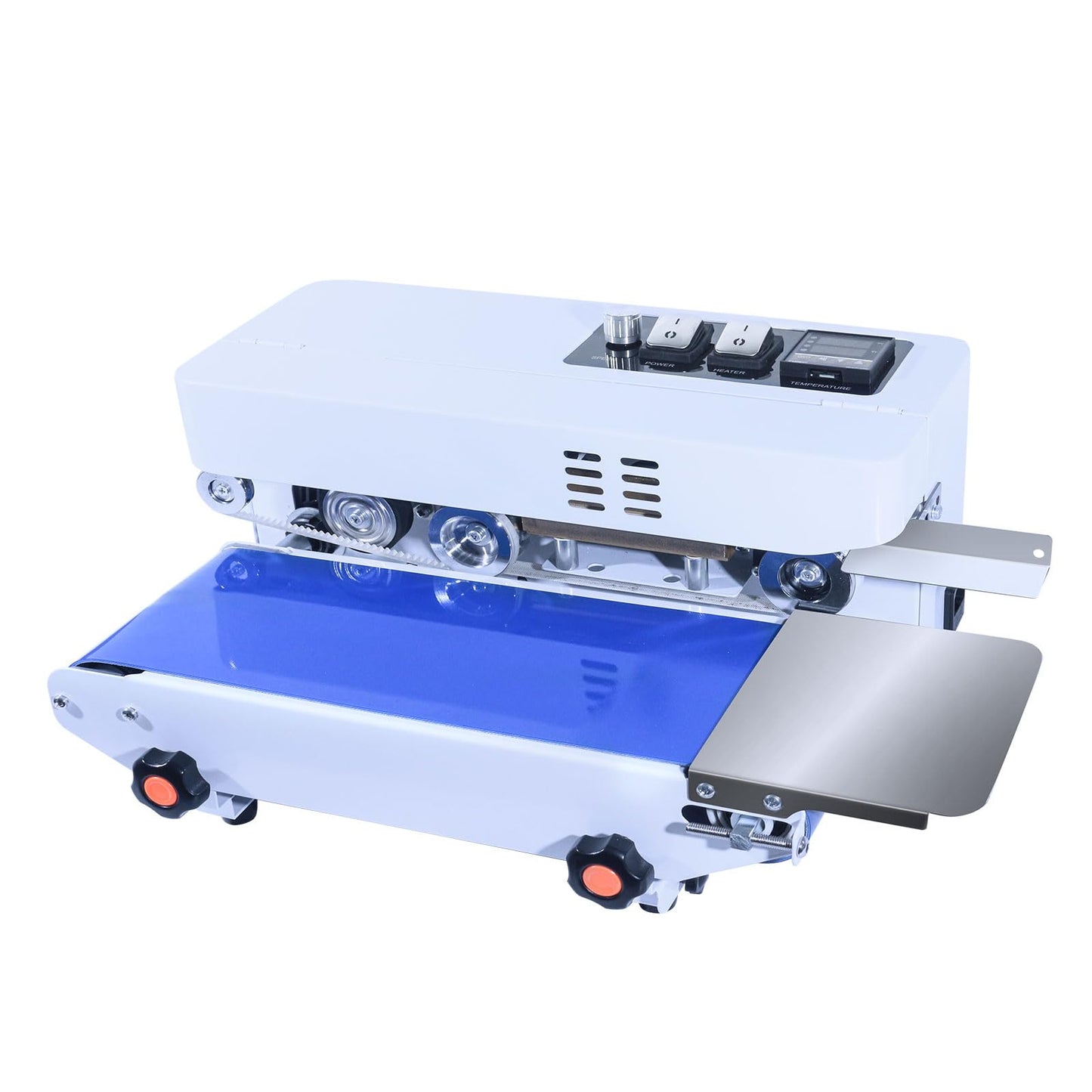 ZHONGMIN Commercial Heat Sealer Machine, Automatic Continuous Bag Band Sealing Machine with Digital Temp Control, Adjustable Speed, Desktop Bag Sealer for Plastic Bags Films (110V/60HZ)(FRC-520)