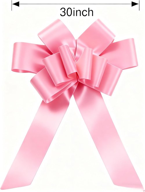GYDbow 30 Inch Giant Pink Car Bow - Extra Large Pull Bow for New Car Gifts & Celebrations