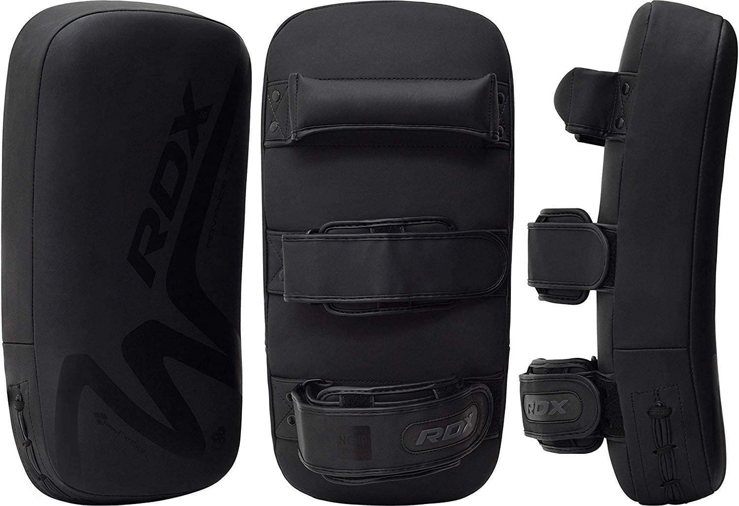 RDX MMA Thai Pad for Target Training, Convex Skin Leather Curved Kickboxing Strike Shield, Coaching Boxing, Muay Thai, Martial Arts, Karate, Taekwondo, Punching