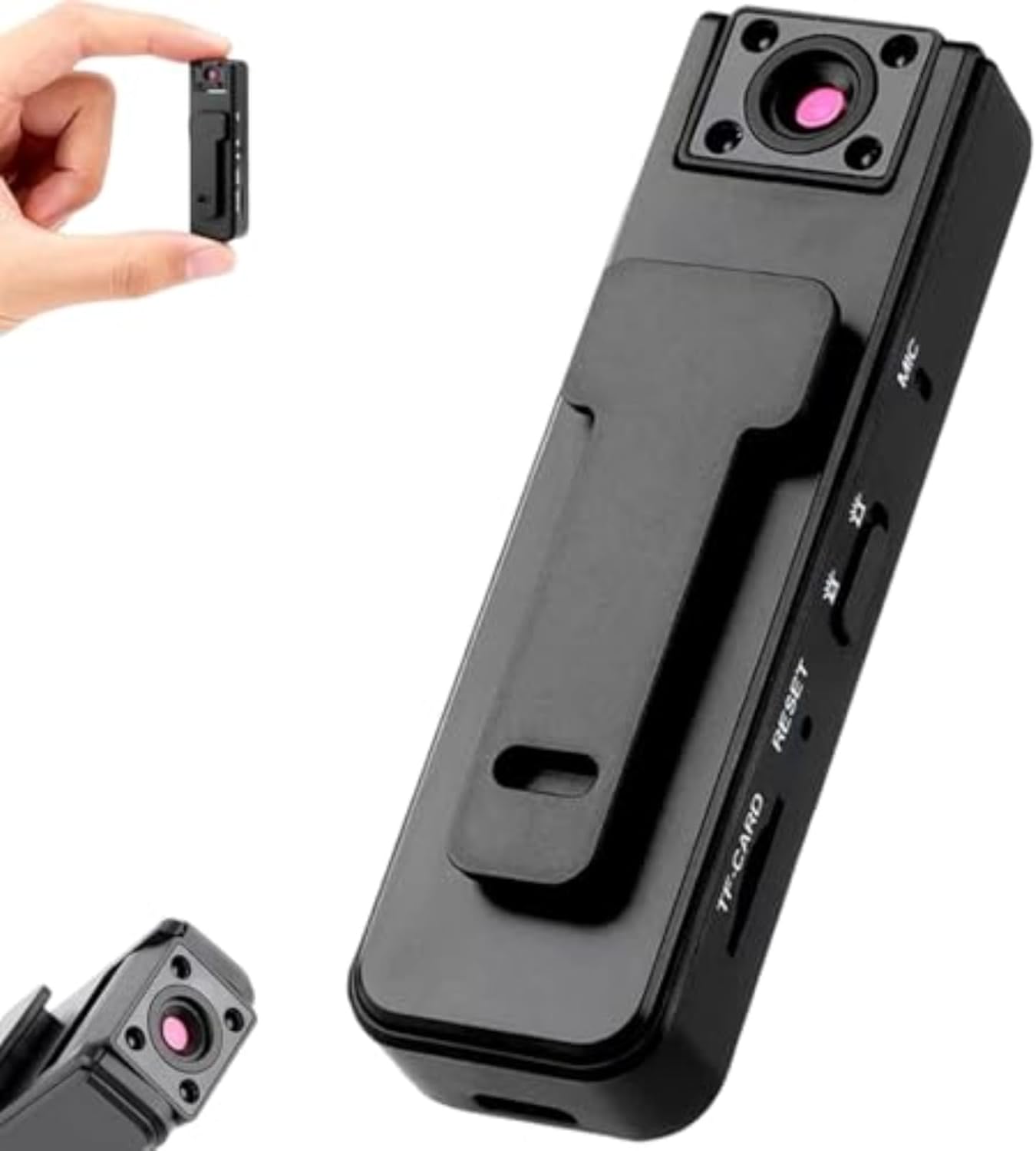Generic 2-in-1 1080P 180 (1PCS) Ultra HD Sports Video & Audio Recorder, Clip-On Wide Angle Action Cam, Wearable Body