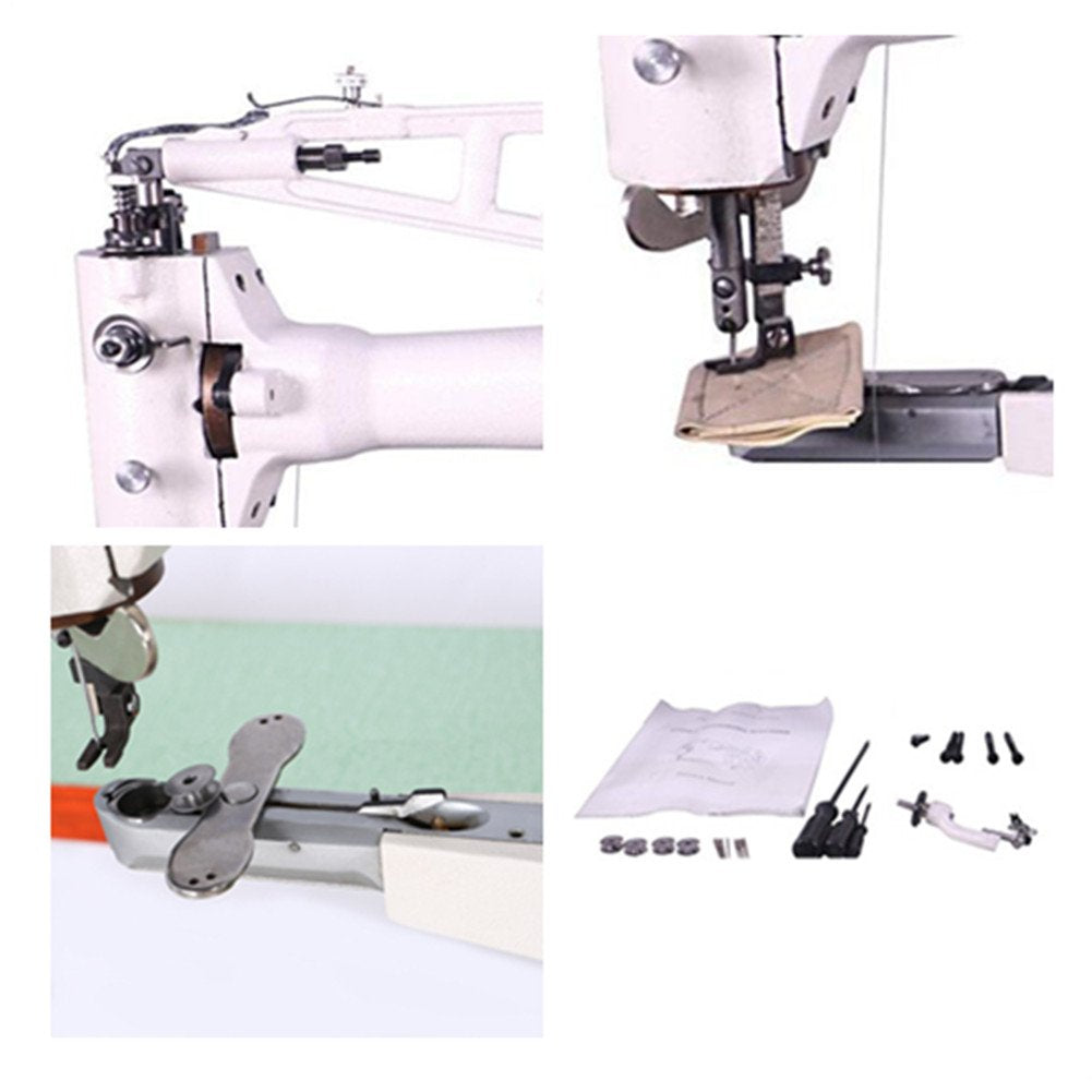 YEQIN 2973 Cylinder Long Arm Patcher Sewing Machine Shoe Leather Boots Repair Machine-Long Arm-460mm (Table Stand Motor Not Included)