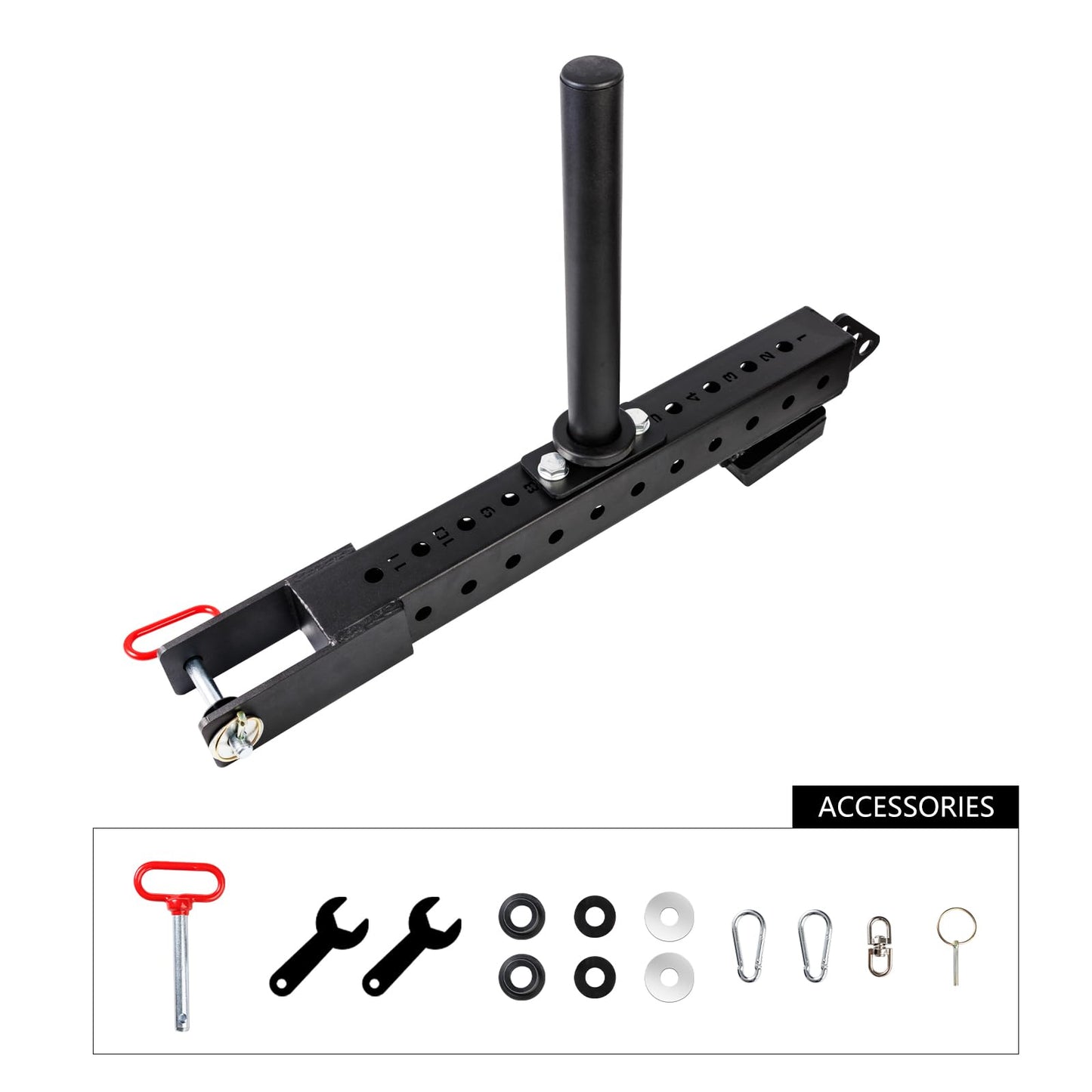 BROTTEBEAR Multi Use Belt Squat Attachment with Lever Arms fits for 3"X 3" Square Tube Power Cages Home Gym Accessory for Strength Training with 330 lbs Capacity (Not Included Squat Belt)
