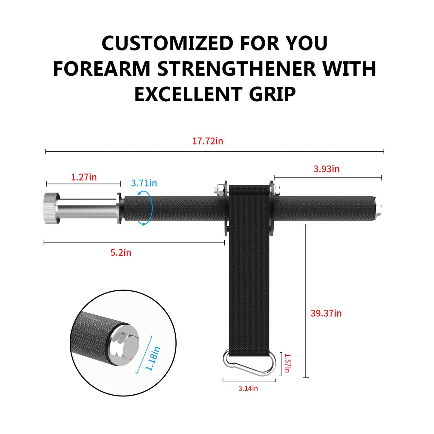 Wrist and Forearm Blaster, Wrist Roller & Forearm Strengthener for Training and Workout, Ideal for Hand, Wrist, and Forearm Muscle Strength Training at Home or Gym