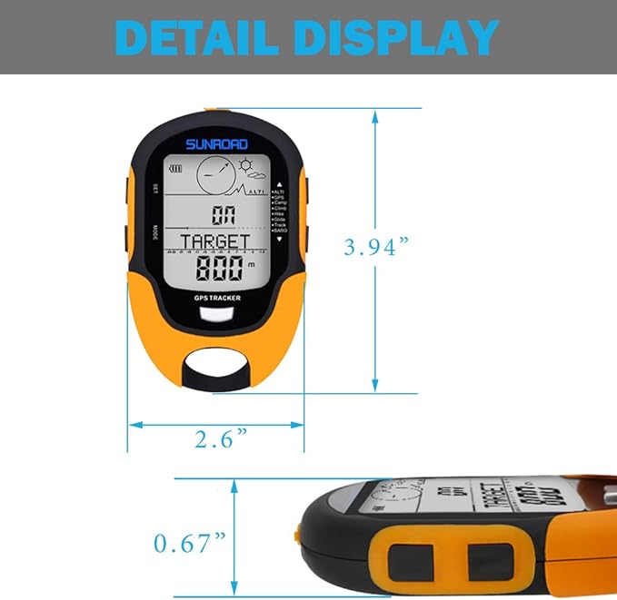 Digital Altimeter Portable Compass with Weather Forecast Multi Function Altimeter Barometer for Hiking, Camping, RVs and Outdoor Activities