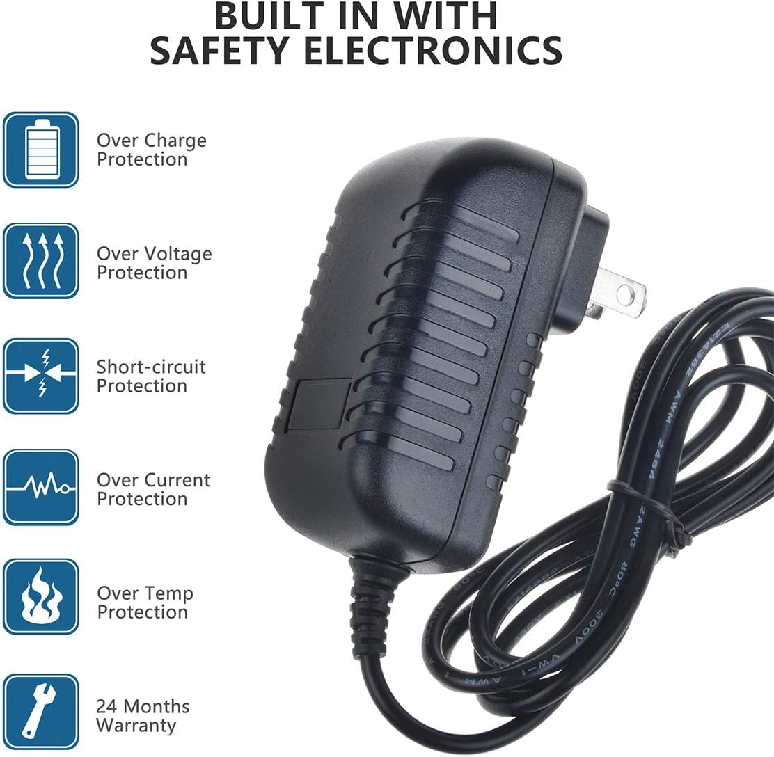 SupplySource AC/DC Adapter for Ohuhu Shiatsu Neck Back Massager Kneading Massage Therapy Power Supply Cord Cable PS