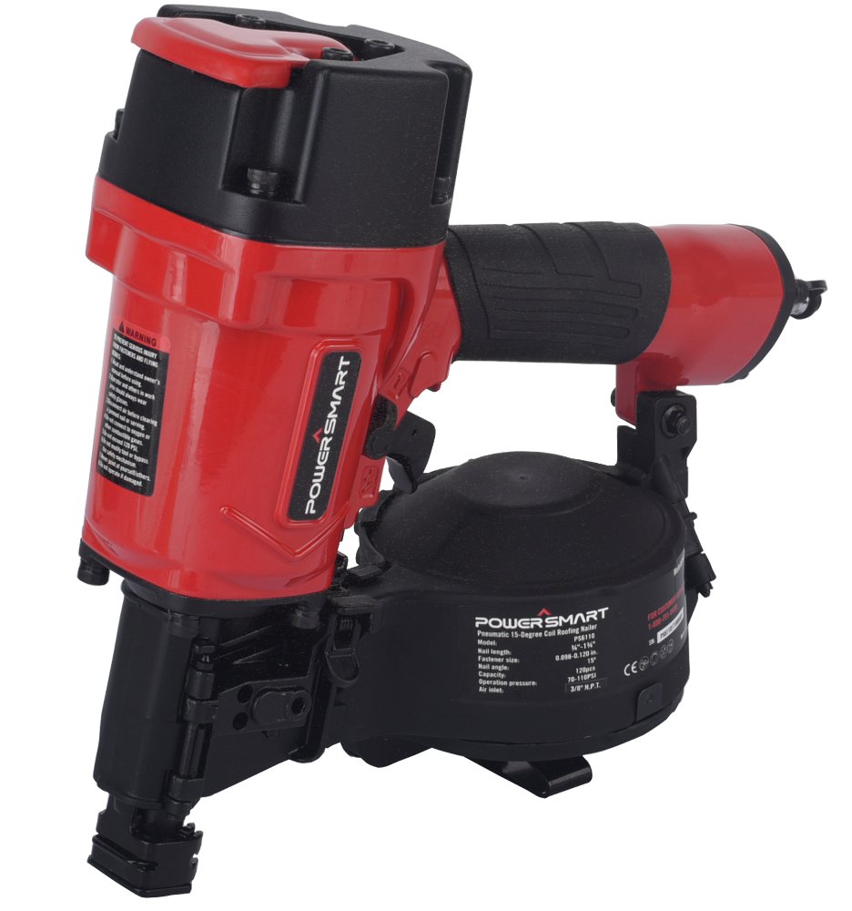 PowerSmart PS6110 Pneumatic 15-Degree Coil Roofing Nailer