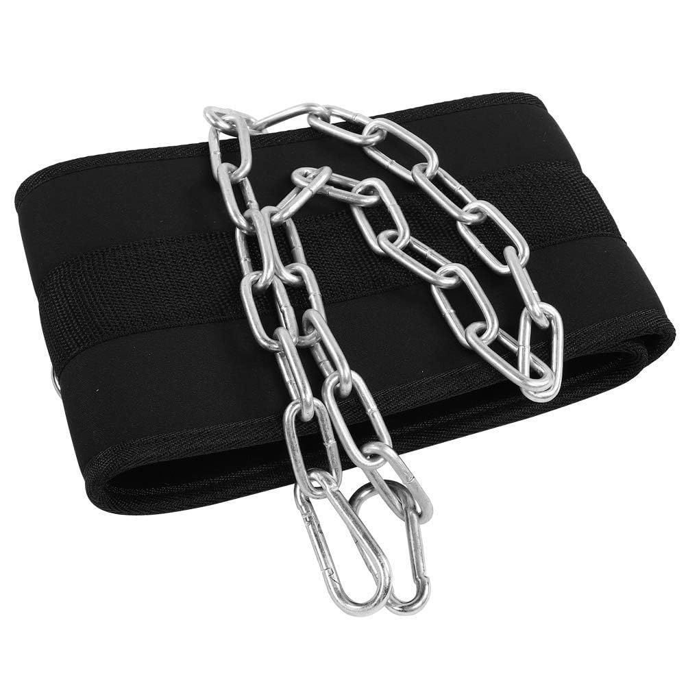 Dip Belt for Weightlifting, Pull up Belt Weight Tape Bodybuilding Equipment with Hanging Iron Chain for Men Women Gym Training
