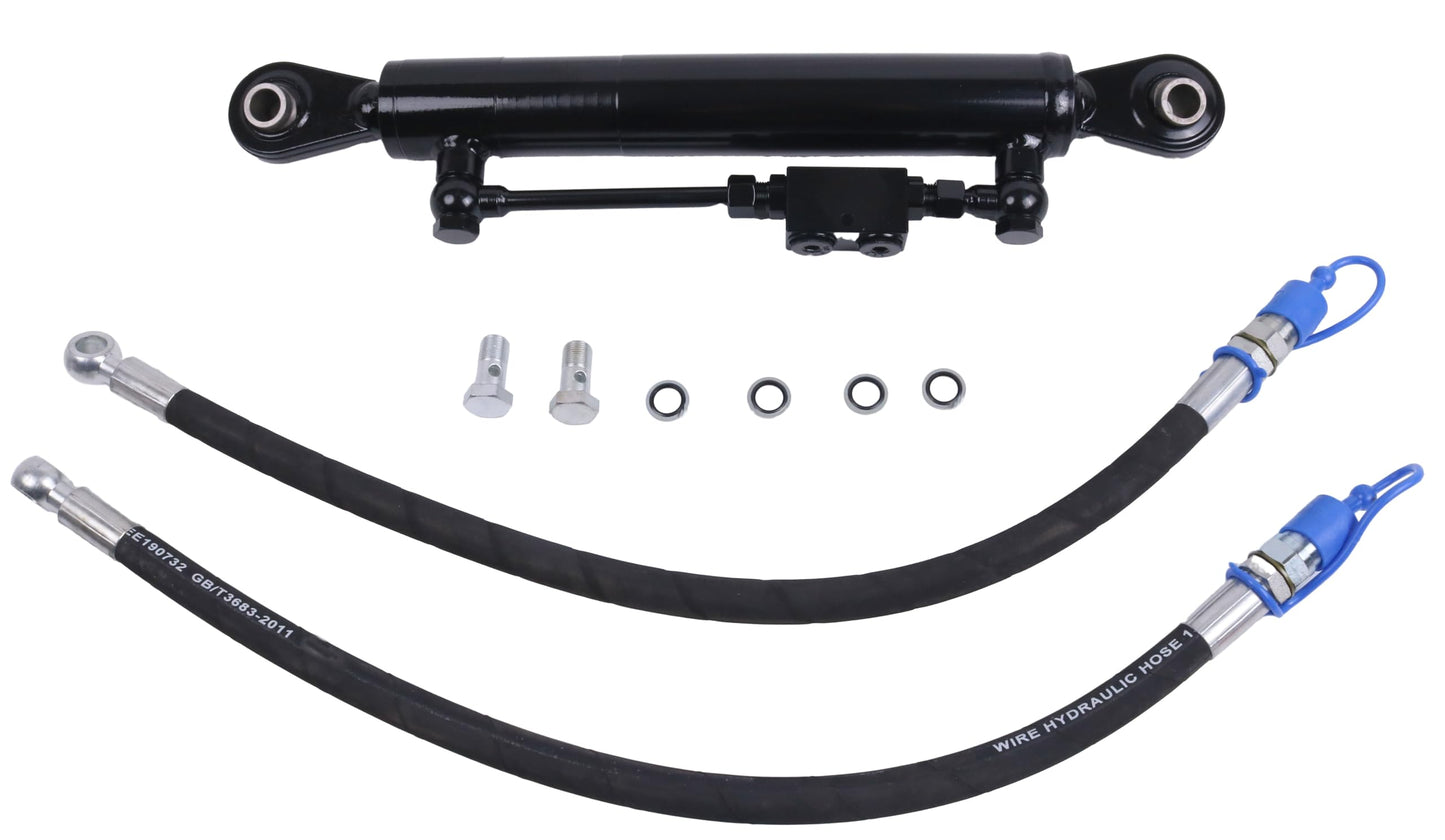 Solarhome New Hydraulic Top Link Cat. 1-1 with Locking Block 20 7/8” - 31 7/8”Bore with 2 x Hose, 2-Way Check Valve Hydraulic Cylinder Compatible with Tractors, Excavators