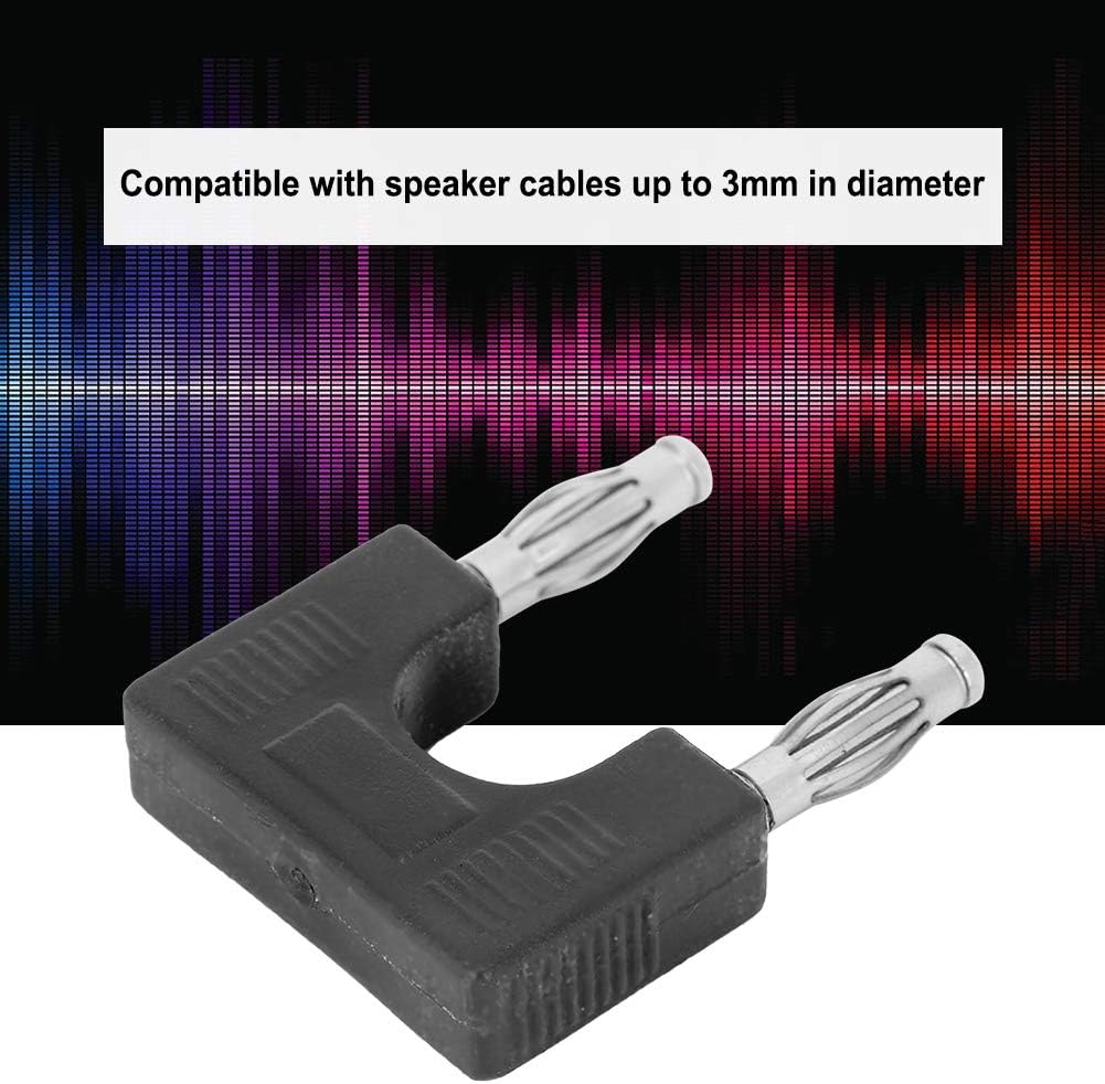 Spryflower 20Pcs 4mm 3mm, Dual Banana Plug, Brass - Proof U - Shaped Audio Adapter Connector for Speaker Cables up