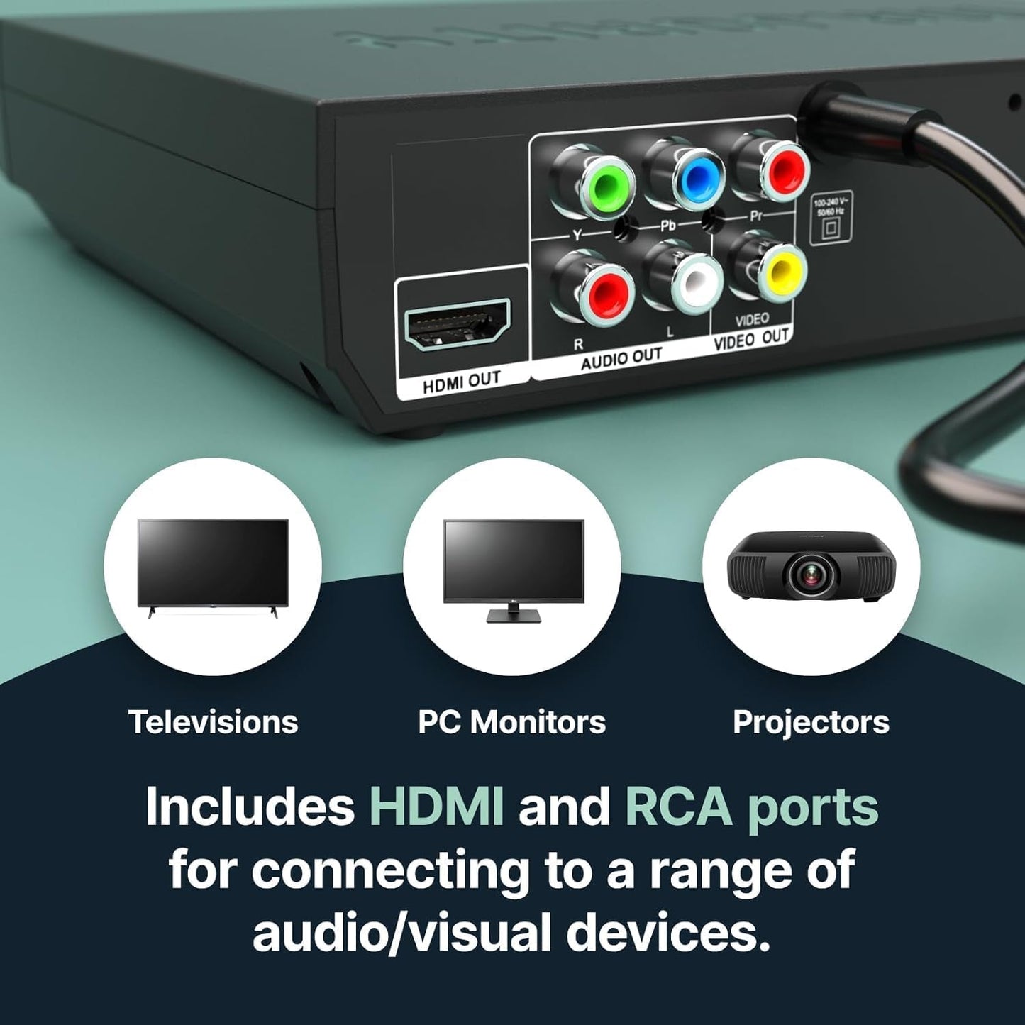 Majority 1080P MP3 HDMI DVD Player for TV | Region Free DVD Players for Smart TV | Mini DVD Player with USB, CD & |