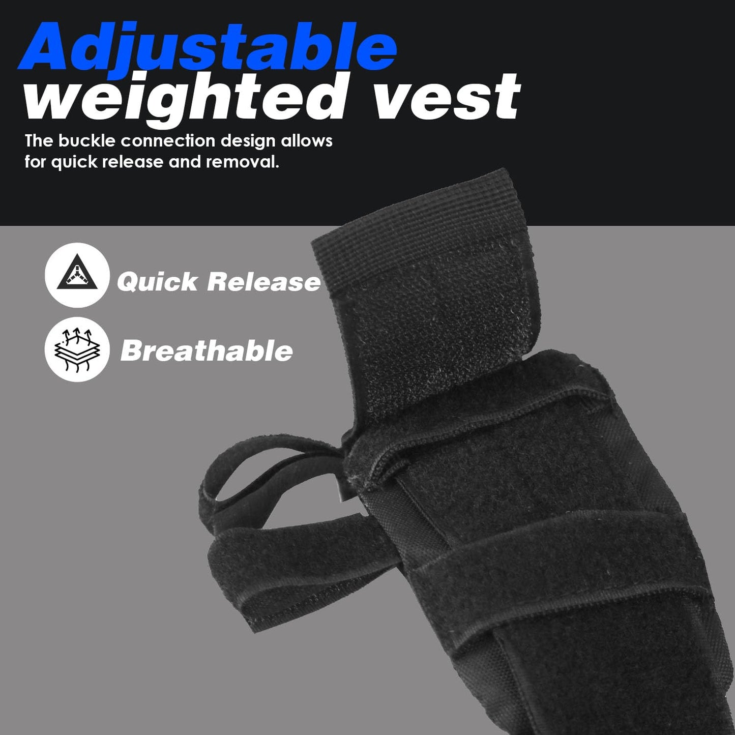 Miramrax Weighted Vest for Men and Women Weight Vests Adjustable Strength and Endurance Training Fitness Workouts Tactical Running Gym (Black)