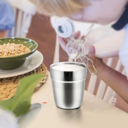 E-far Stainless Steel Insulated Tumblers for Toddlers - 6 Ounce, Double Wall, Shatterproof | 6 Pack