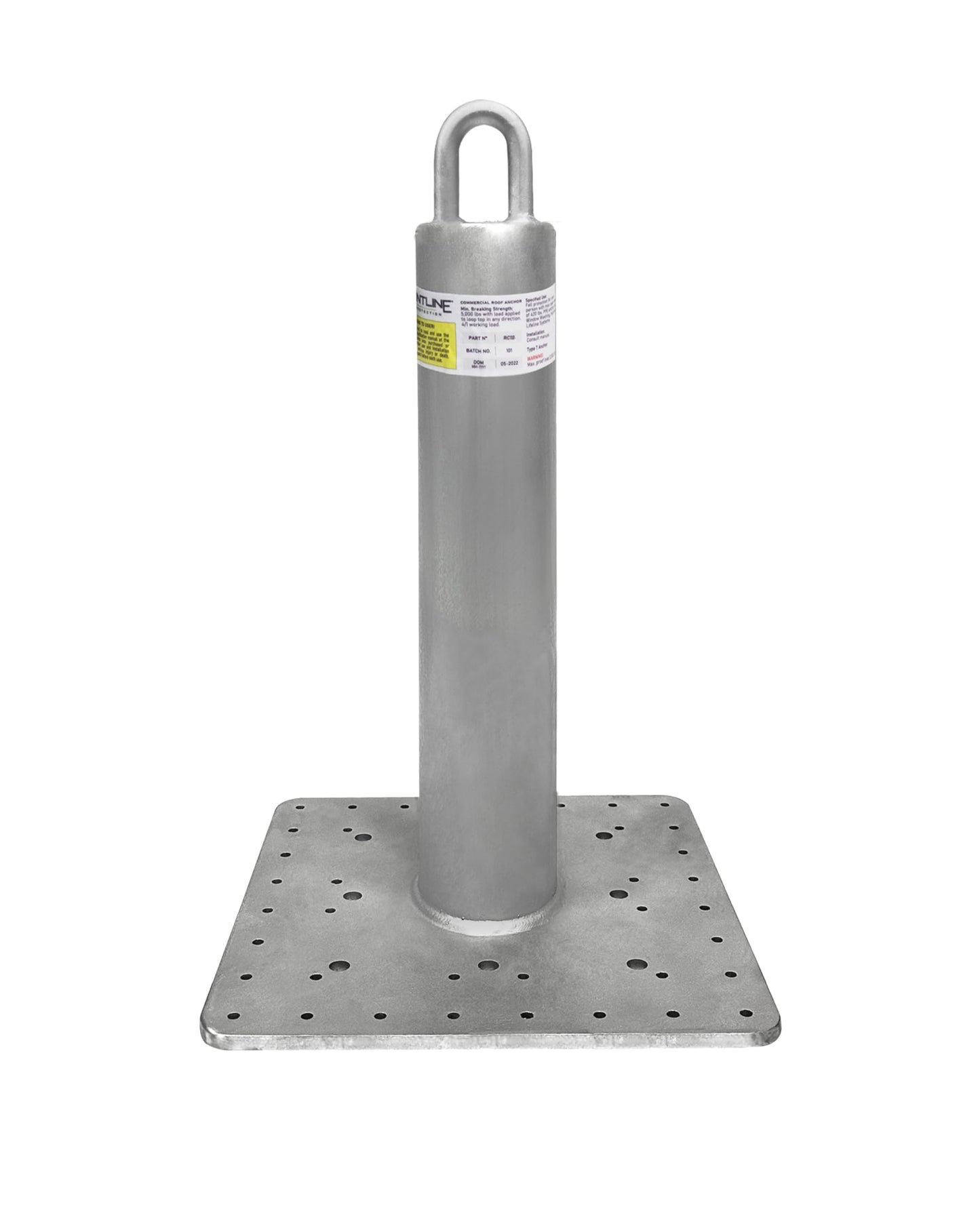 Frontline Fall Protection RO18 Commercial Roof Anchor 18"| OSHA & ANSI Compliant Galvanized Steel Roofing Anchor Point | Metal, Wood or Concrete Application