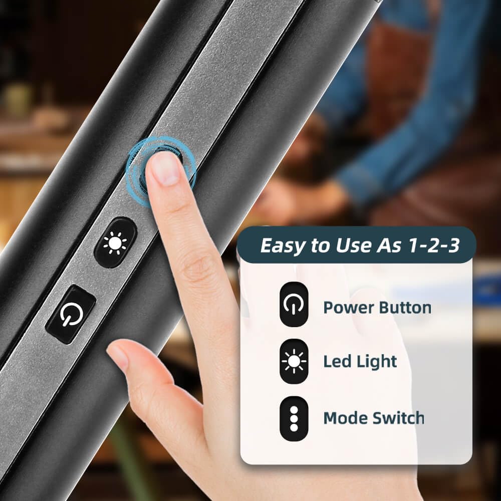 Hanboost C1 Wireless Ultrasonic Cutter, 40,000Hz Electric Craft Knife, 3 Power Modes & LED, Portable Hobby Tool for 3D Print Support Removal, Plastic Model, Leather, Wood & DIY Makers