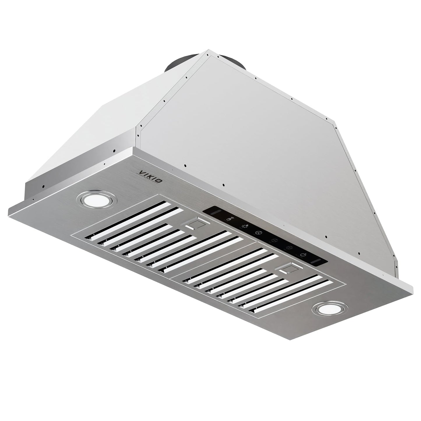 VIKIO HOME Built-in/Insert Range Hood 30 Inch, 980 CFM Hood Vent for Kitchen, Ducted/Ductless Convertible Duct, Stainless Steel Kitchen Vent Hood with Gesture & Touch Control, 2 Baffle Filters