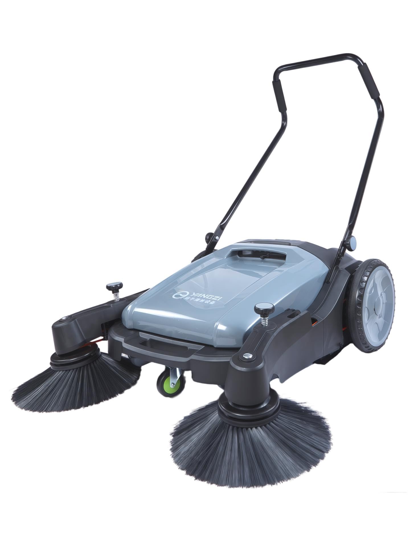 bwoopop Walk Behind Floor Sweeper Manual, 41" Sweeping, 55L Hopper, Industrial and Commercial Push Sweeper for Warehouses,Shop,Street,Yard,Farm,Indoor Outdoor Hard Floor (Baby Blue)