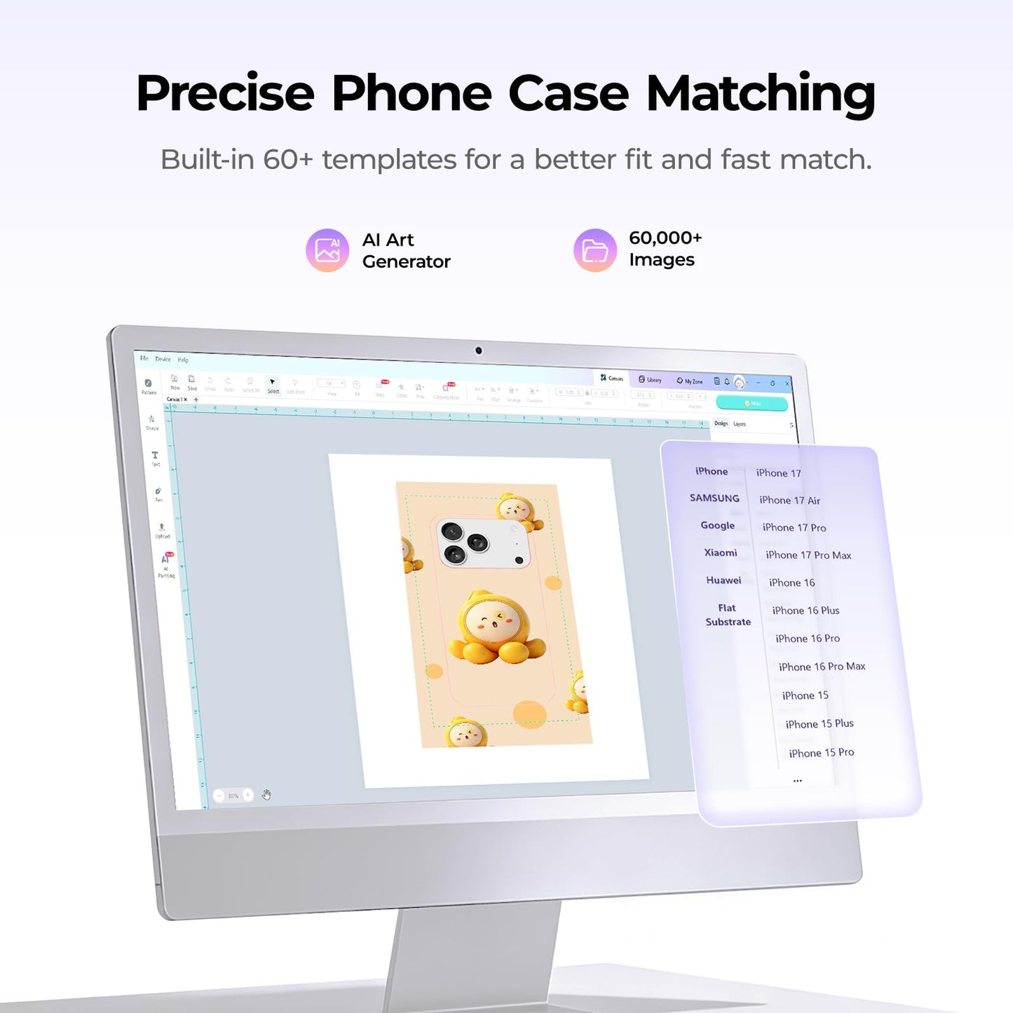HTVRONT Phone Case Heat Press Machine Compatible with iPhone & Android - Vacuum Heat Press H17 for Phone Cases- Sublimation Press for Custom Phone Case, Badges, Coasters, Includes Film & Fixture