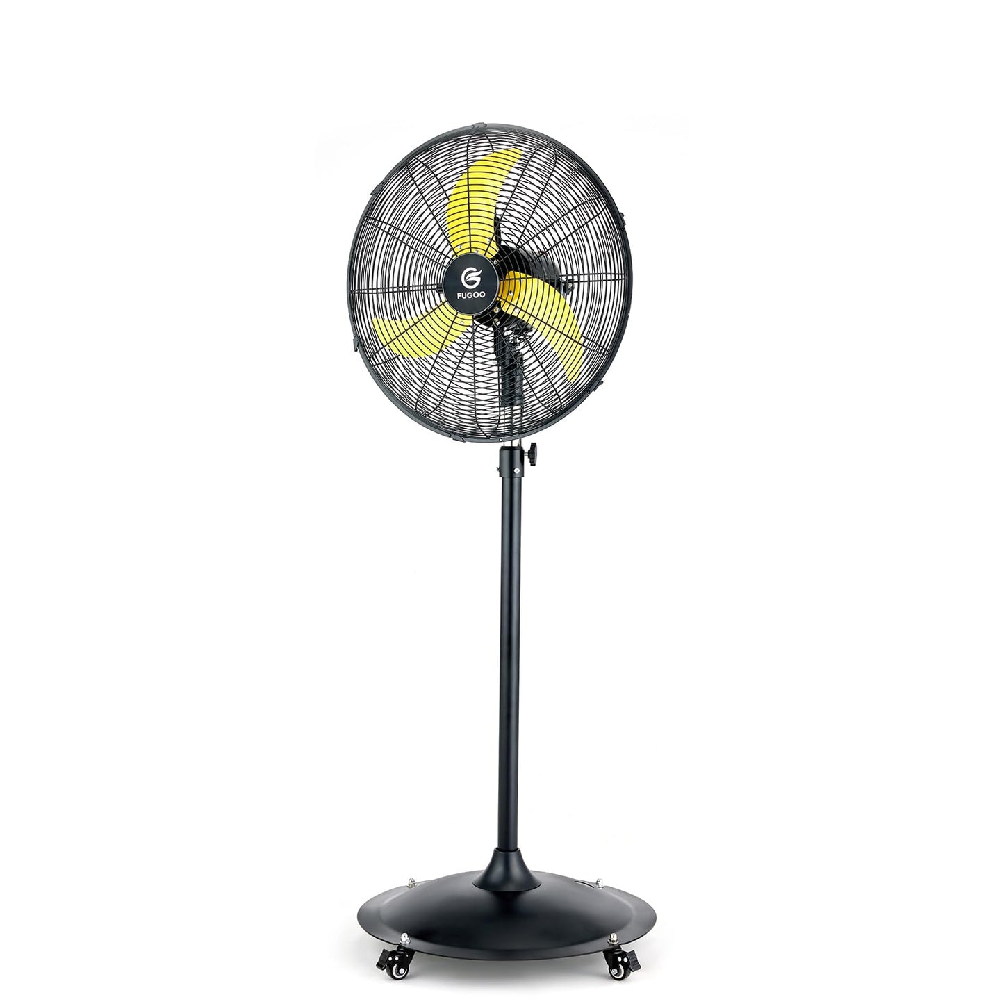 FUGOO 20'' Outdoor Quiet Oscillating Pedestal Fan With All Sealed Brushless DC Motor, 4-Speed Waterproof Outdoor Fan, Heavy Duty Industrial Floor Fans for House,Patios, Commercial, Garage, Warehouse