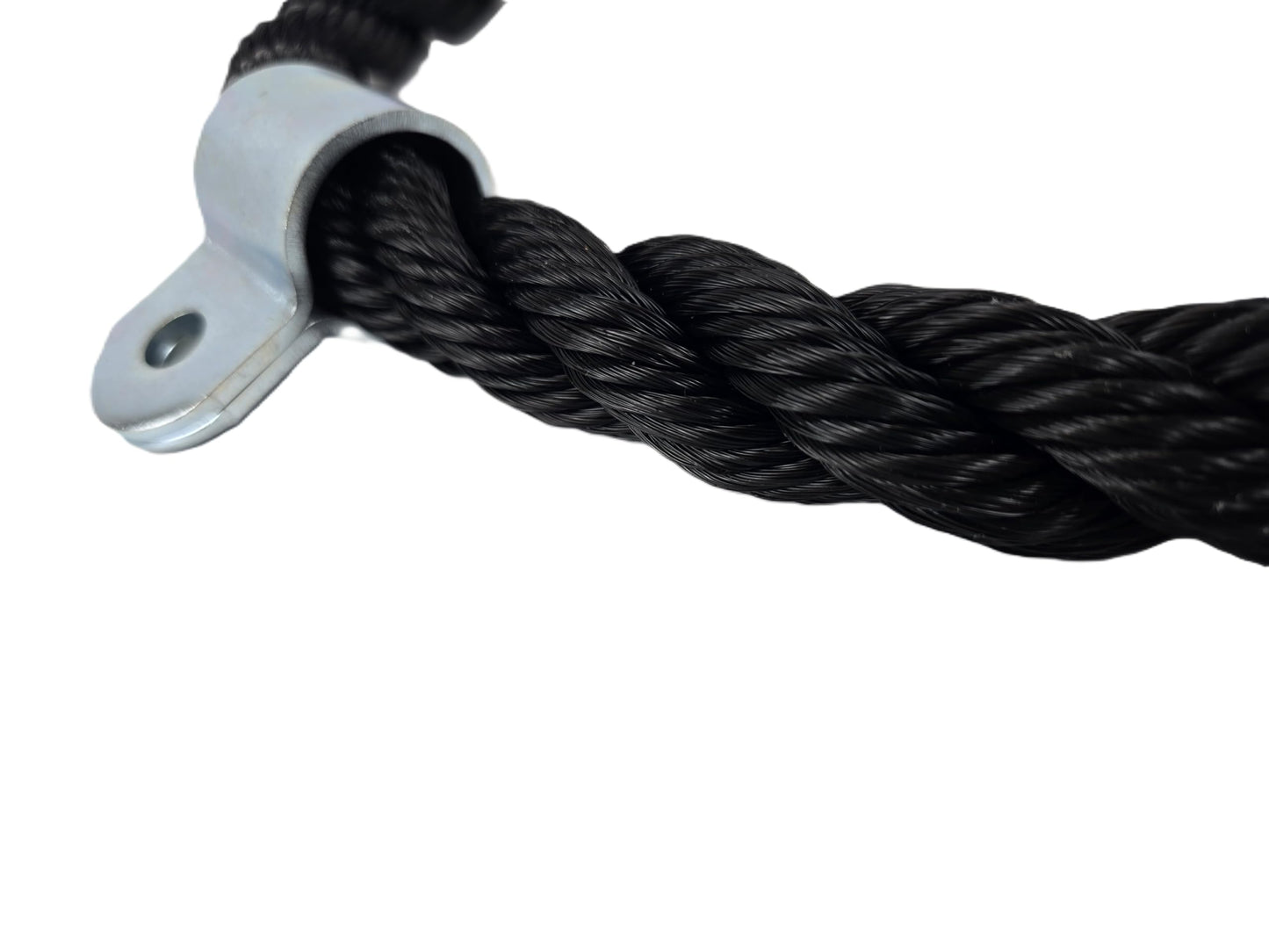 Grizzly Fitness Premium Nylon Tricep Rope Cable Attachment | Heavy-Duty Dual Ball Grip For Cable Machines | Solid Woven & Steel | For Ticeps, Face Pulls & Pulldowns | Black, Large 36"