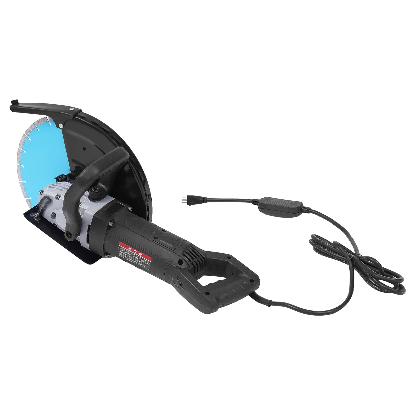 Electric Concrete Cutting Saw, 3000W 14In Wet/Dry Cutter Circular Saw with Water Pipe Water Pump Blade &Rolling Pulleys Power Cutter for Granite Porcelain Wood Concrete Stone Blue