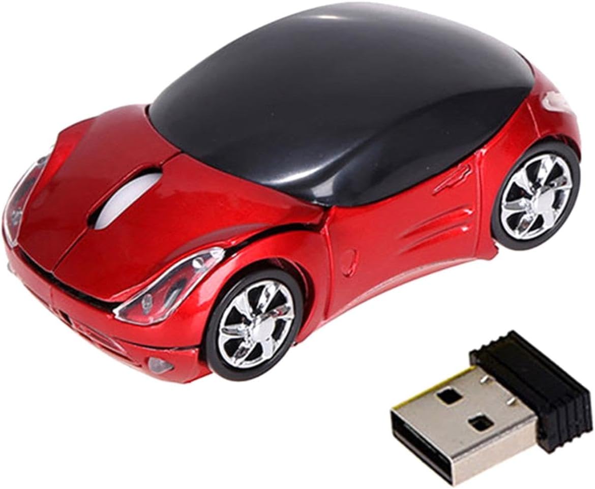 Generic 2.4GHz 1200DPI Car Shaped Wireless Mouse, Cordless Mouse with USB Receiver, Portable Mini Mouses, Car Mouses