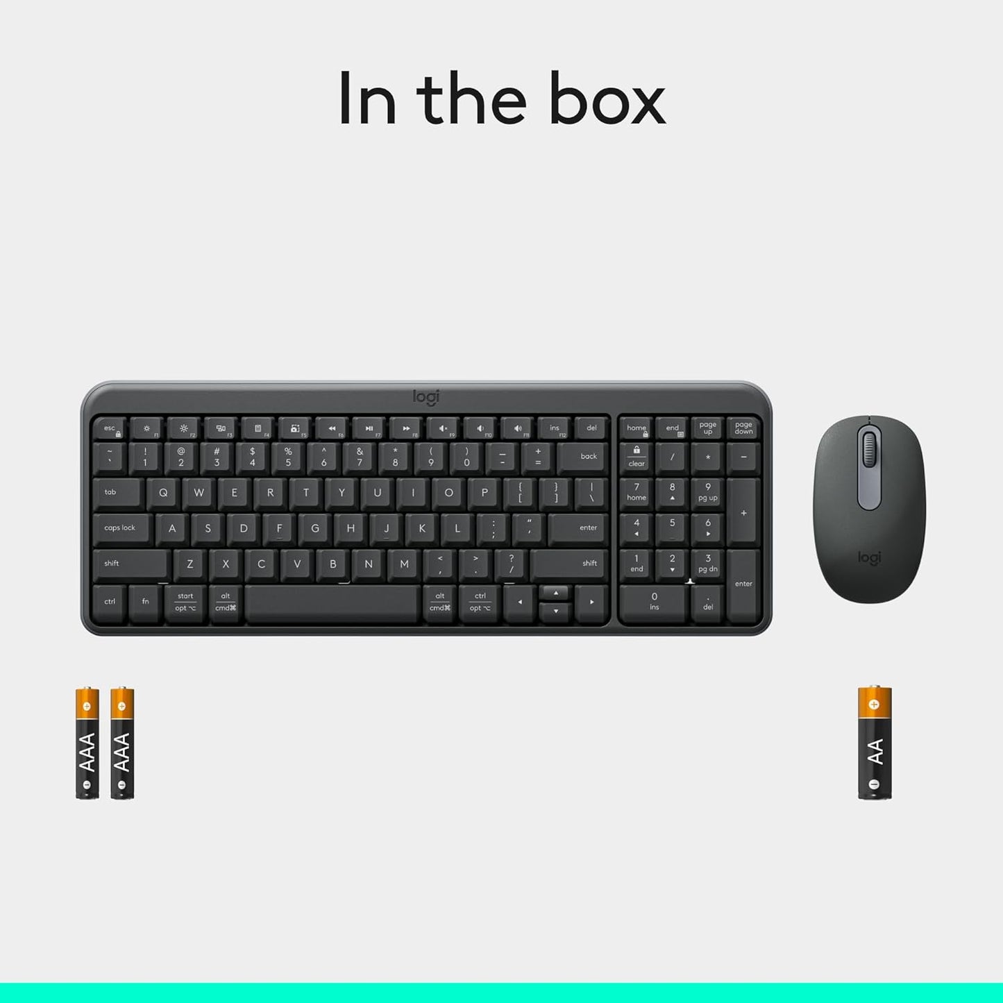 Logitech MK250 Bluetooth Wireless Mouse and Keyboard Combo: Fast & Easy Connectivity, Compact Wireless Keyboard