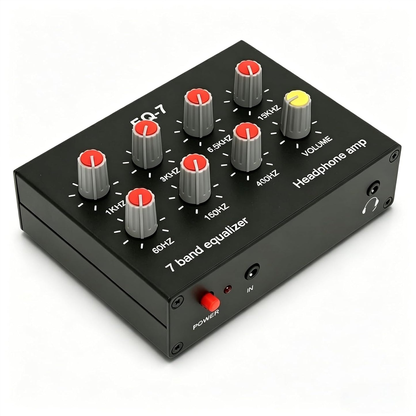 EQ-7 Headset 7 3.5mm 12dB Audio Signal Amplifier, Band Car Audio Equalizer, Dual Channel Sound Equalizer