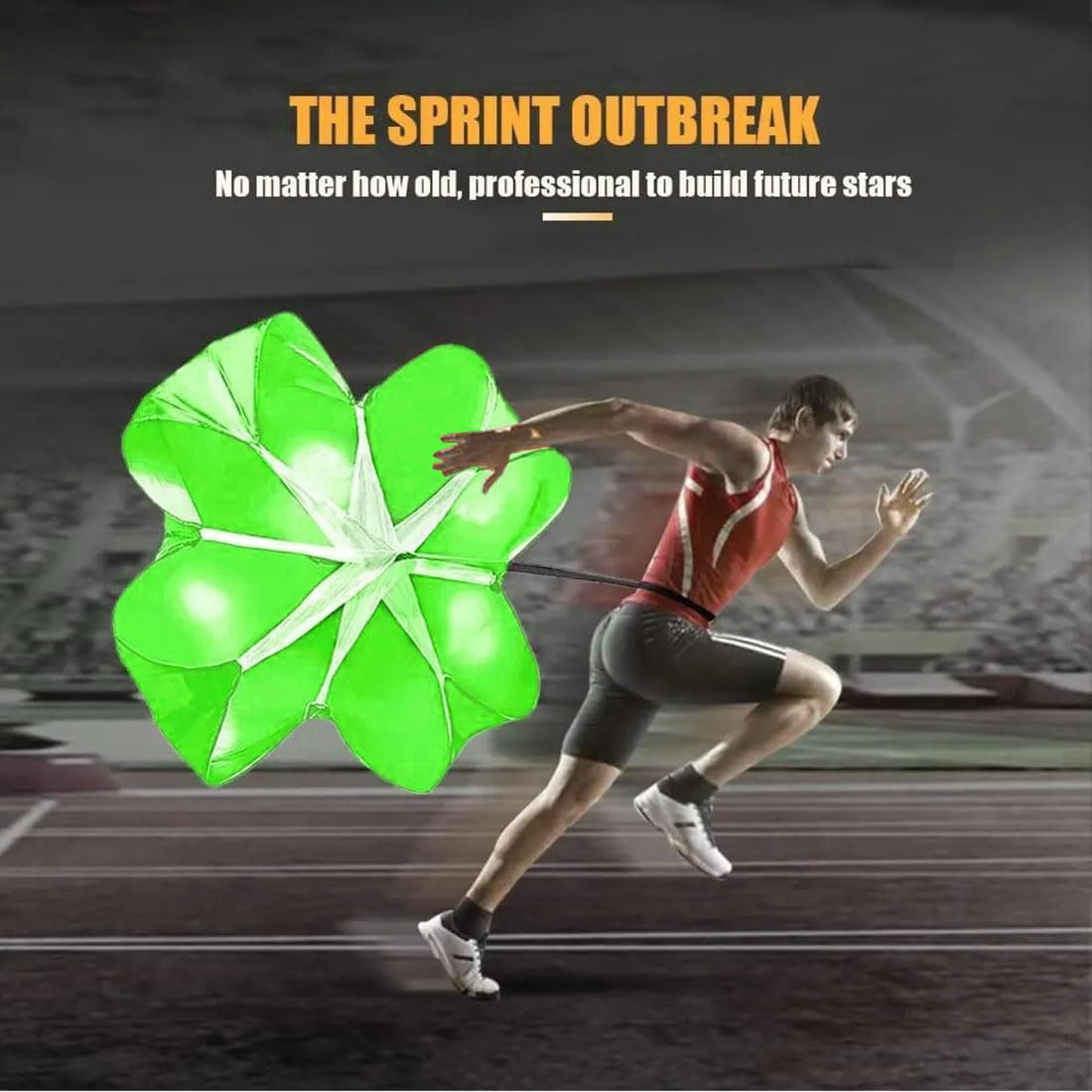 EastyGold Running Speed Chute Resistance Parachute 56 inch Powerchute Umbrella Training Sprint Power Soccer Trainer for Runner, Football, Soccer Drilling
