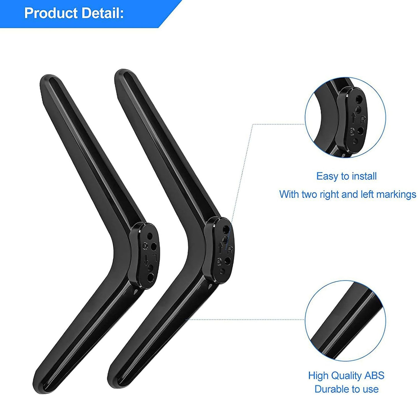 Generic 32 55 inch TV Stand Tabletop TV Base Pedestal Feet for to Replacement Stabilizer Anti Slip Holder Legs for LCD