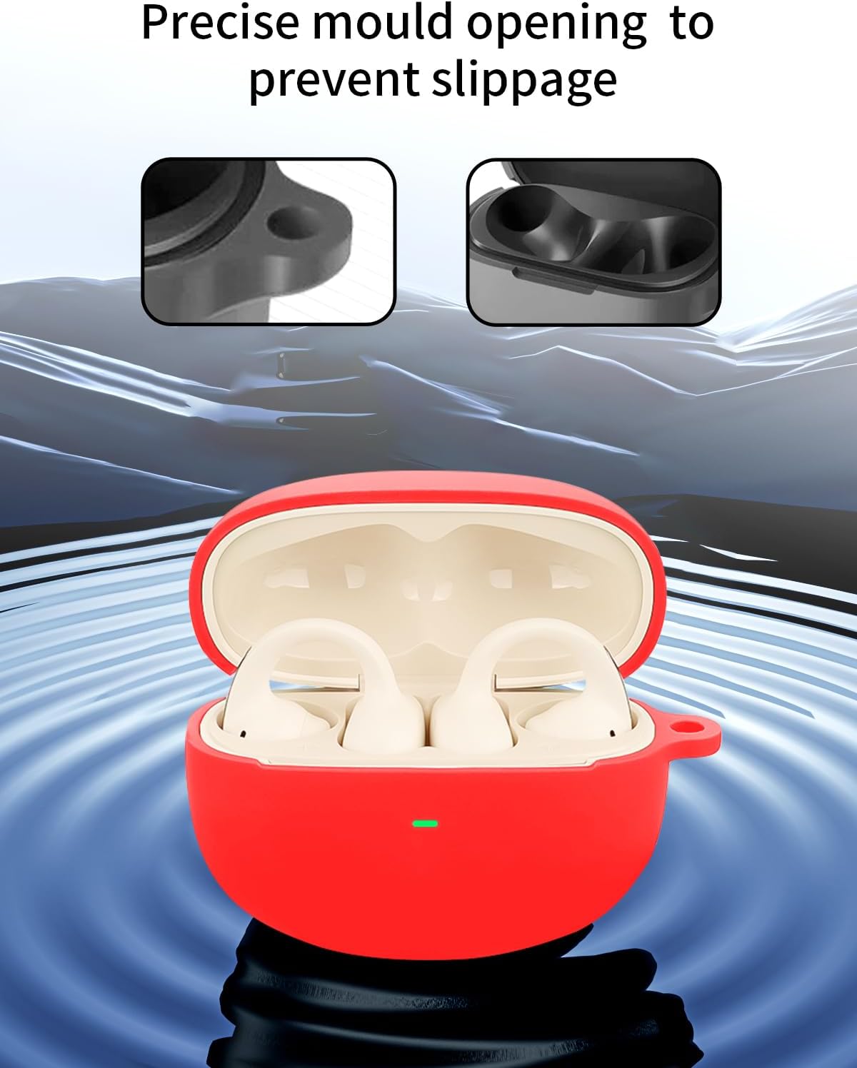 UYRUREL MC1 Compatible with Baseus Bowie Open-Ear TWS Earbuds,Premium Silicone Shockproof Protection Skin Touch