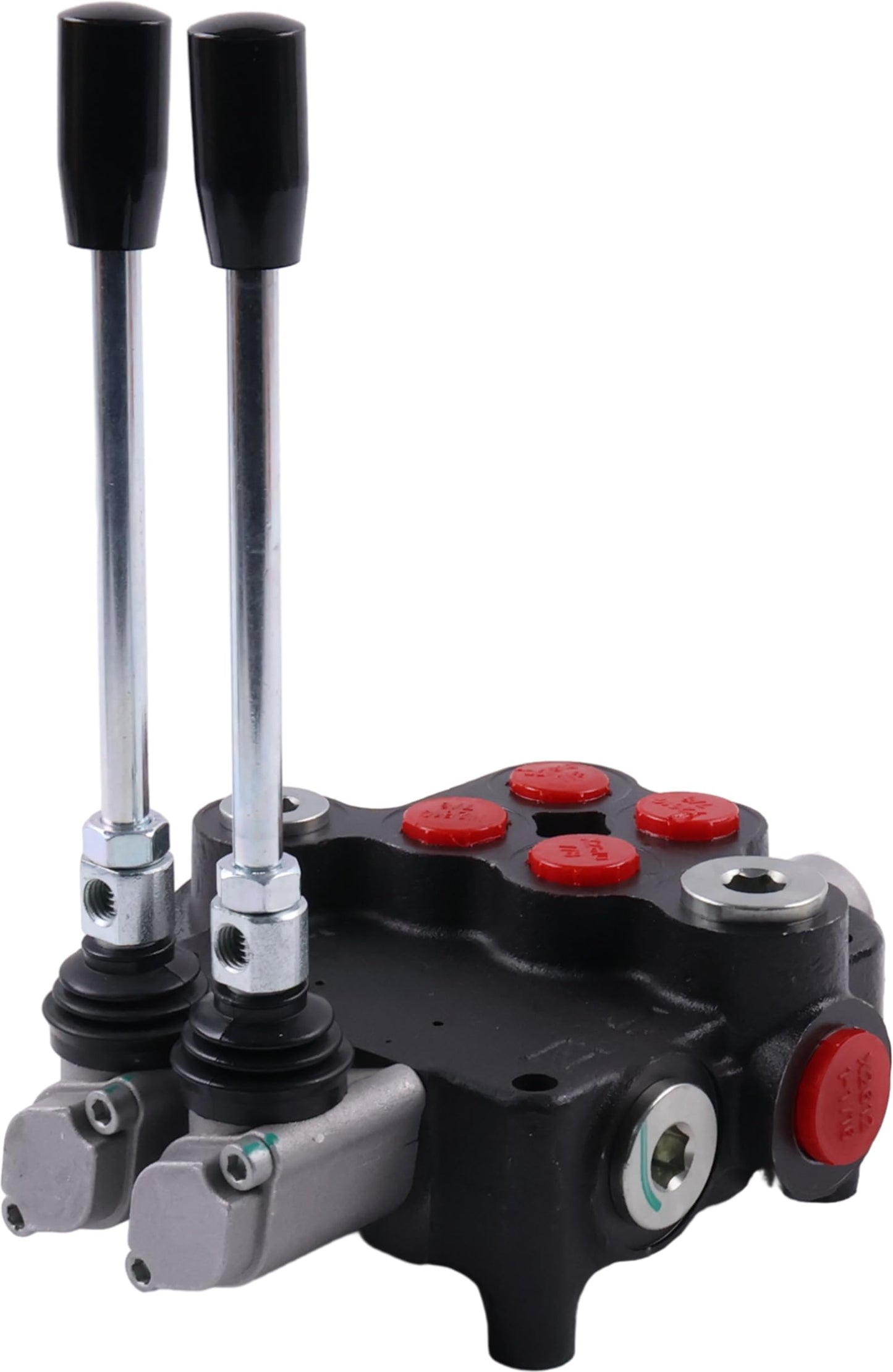 Solarhome 2 Spool Hydraulic Control Valve Open Center Double Acting 21 GPM 3600 PSI SAE Ports Compatible With Tractors Loaders Log Splitters