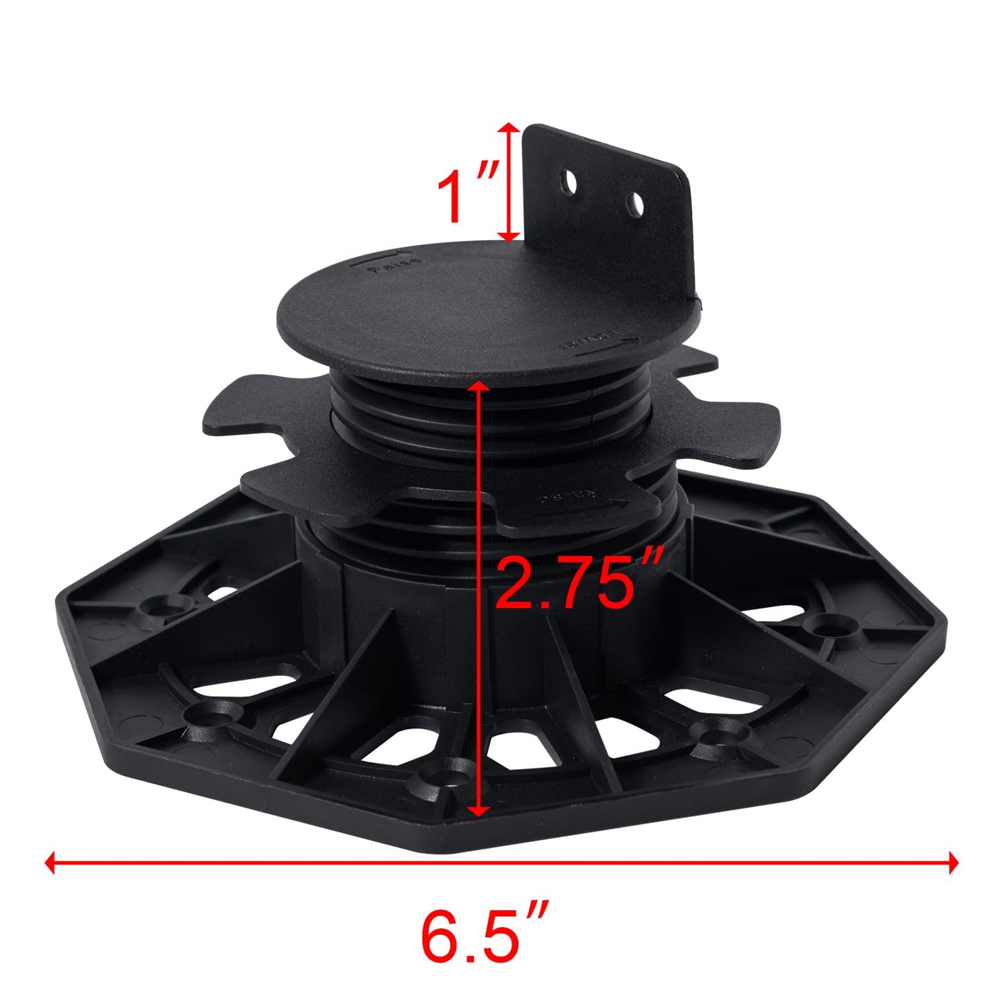 PHLKJL 24Pack Adjustable Plastic Pedestal Paver,Floor Slate Support Floor Lift,Deck Support Floor Raising (Unilateral keel Slot)